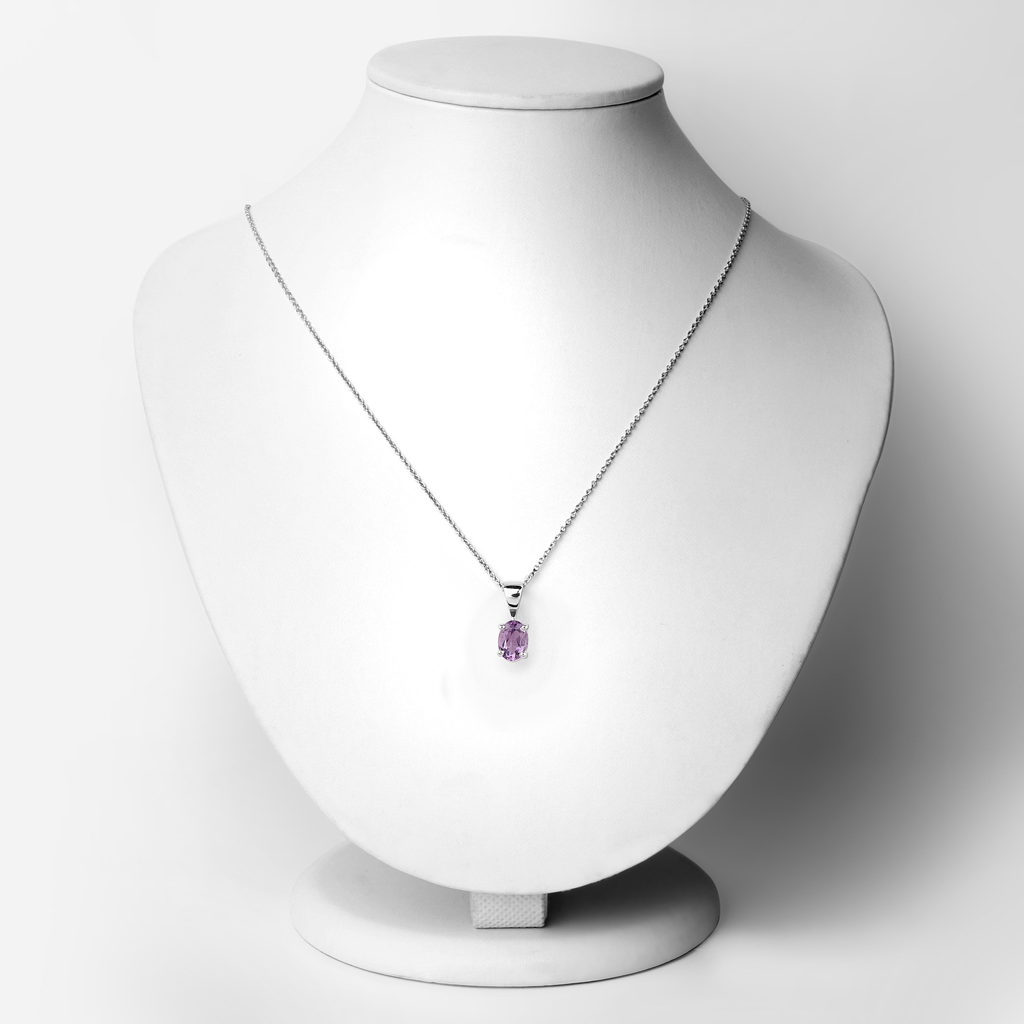Vira Jewels Paar Ohrstecker »Silber 925 rhodiniert Ohrringe und Halskette mit echtem Amethyst«
