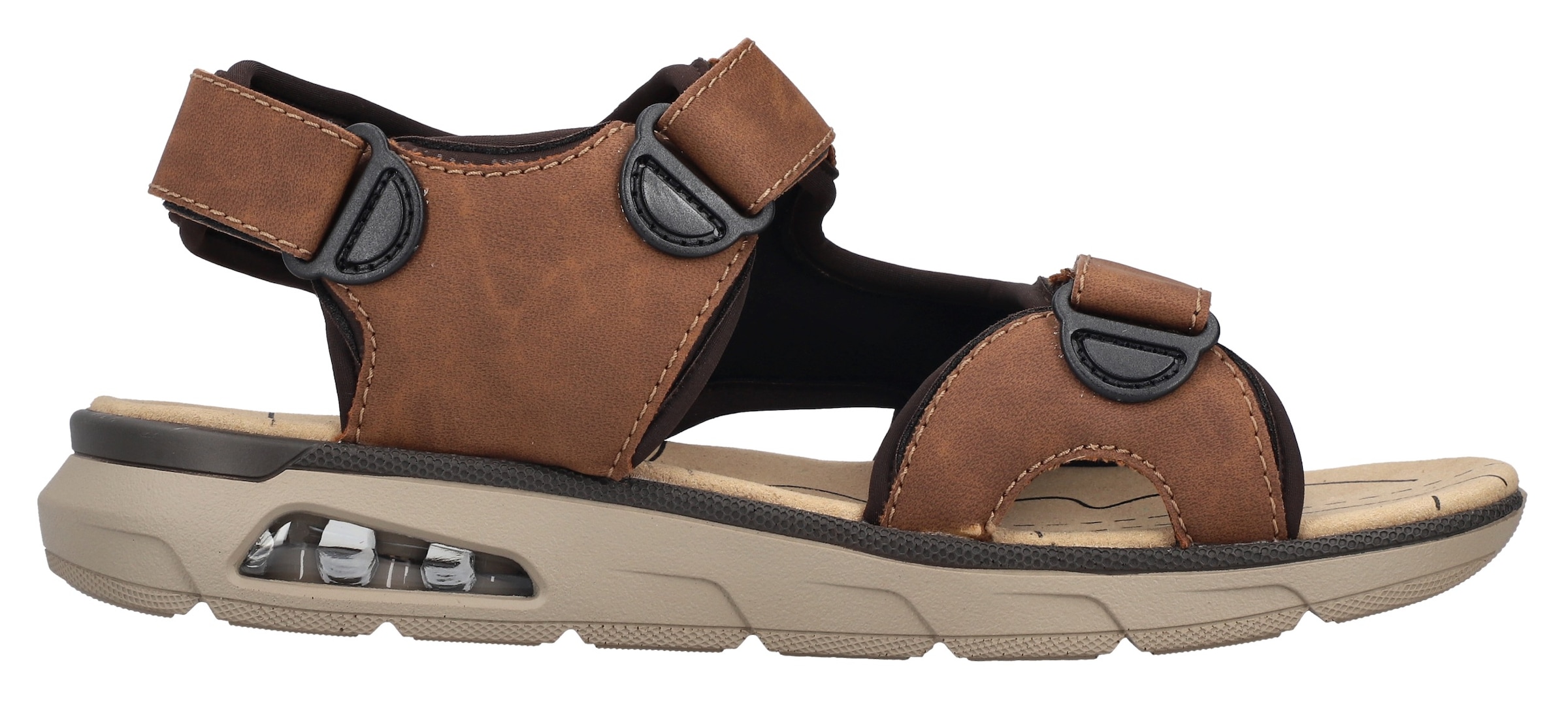 Rieker Sandale, Trekkingsandale, Outdoorsandale, Sommerschuh mit Klettverschlüssen