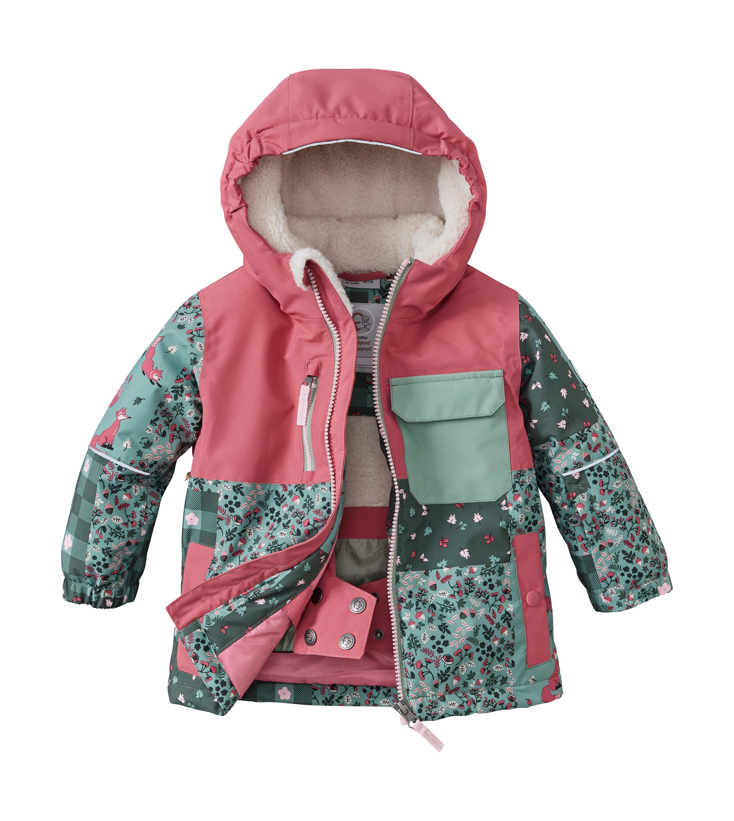 first instinct by killtec Skijacke »FISW 43 MNS SKI JCKT«, Wind- und wasserdichte Kinderjacke mit Fleecekapuze und Schneefang