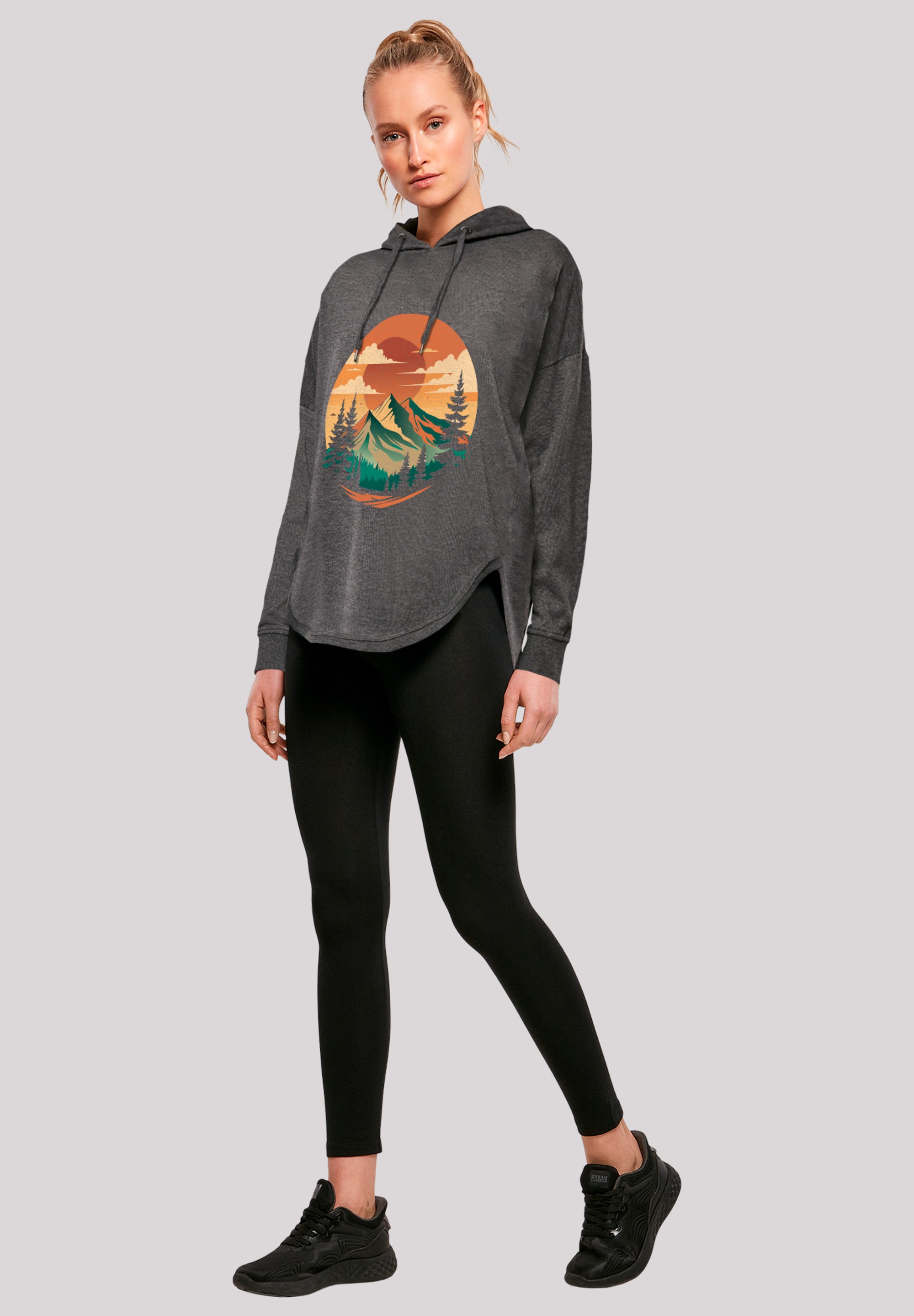 F4NT4STIC Kapuzenpullover »Sonnenuntergang Berglandschaft« Premium Qualität