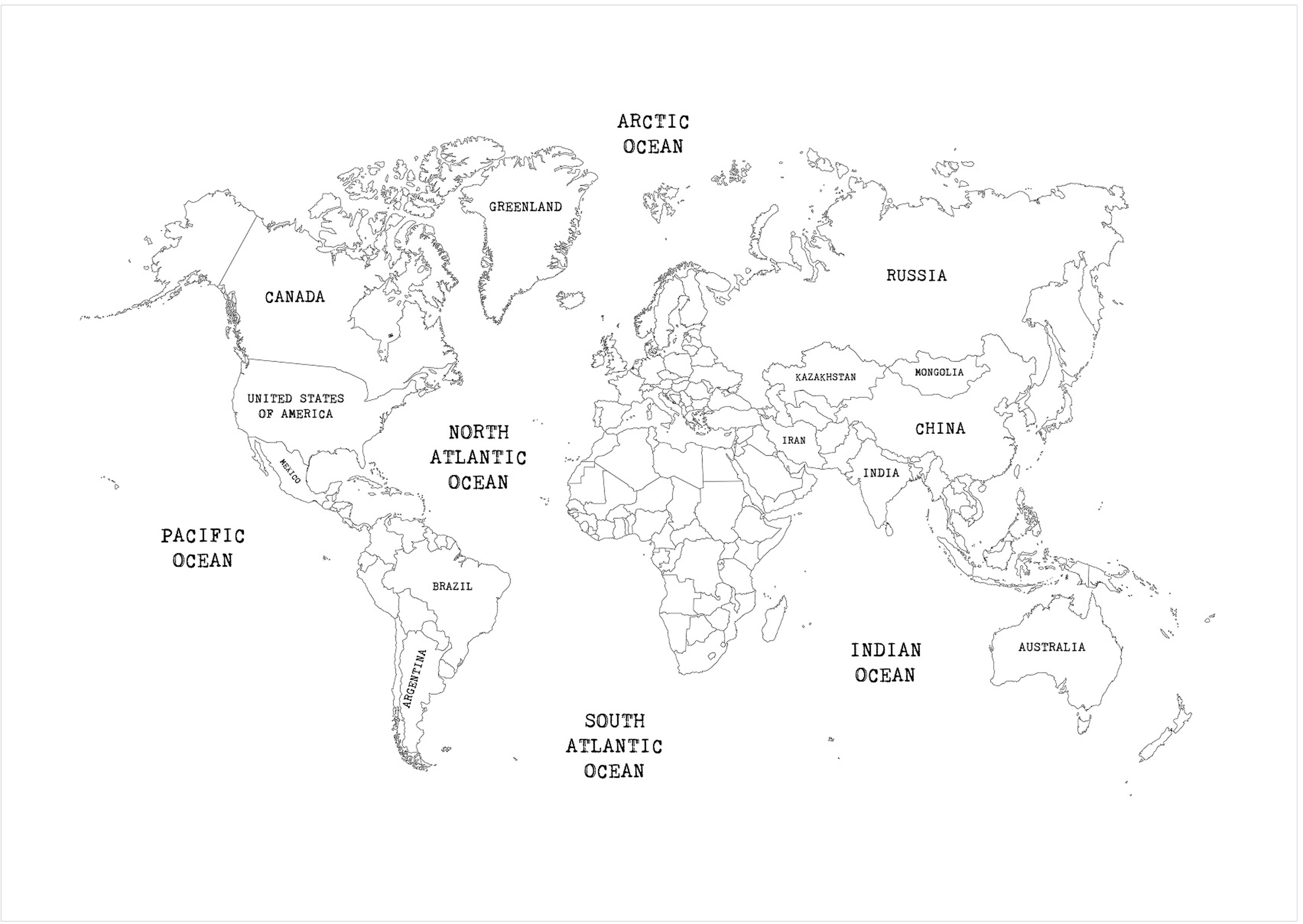 Superfresco Easy Fototapete "Worldmap" glatt 400x280cm