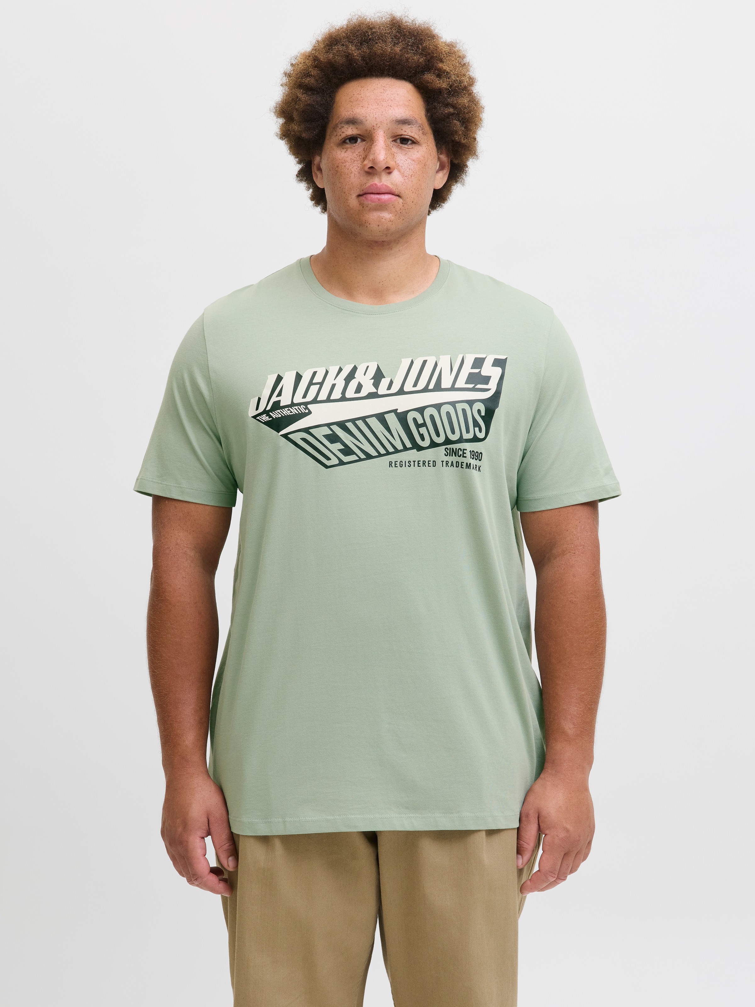 Jack & Jones PlusSize T-Shirt "JJELOGO TEE SS 2 COL AW25 3PK MP PLS" Packun günstig online kaufen