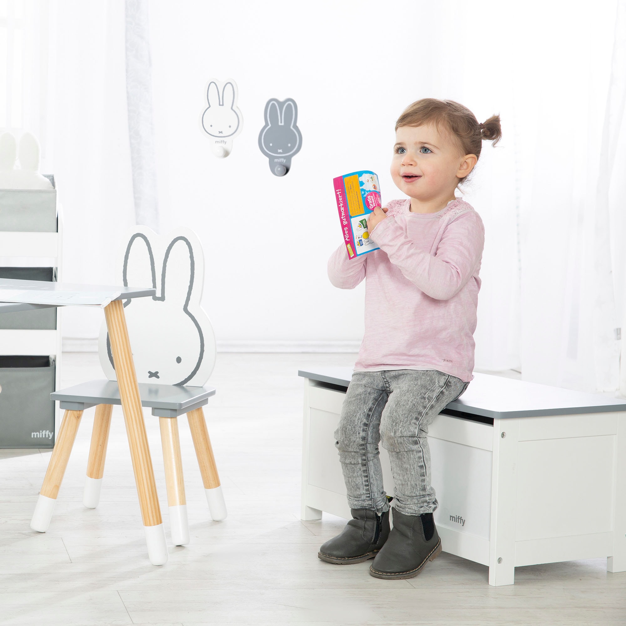 roba® Truhe »miffy®, weiß«, mit Deckelbremse; fürs Kinderzimmer