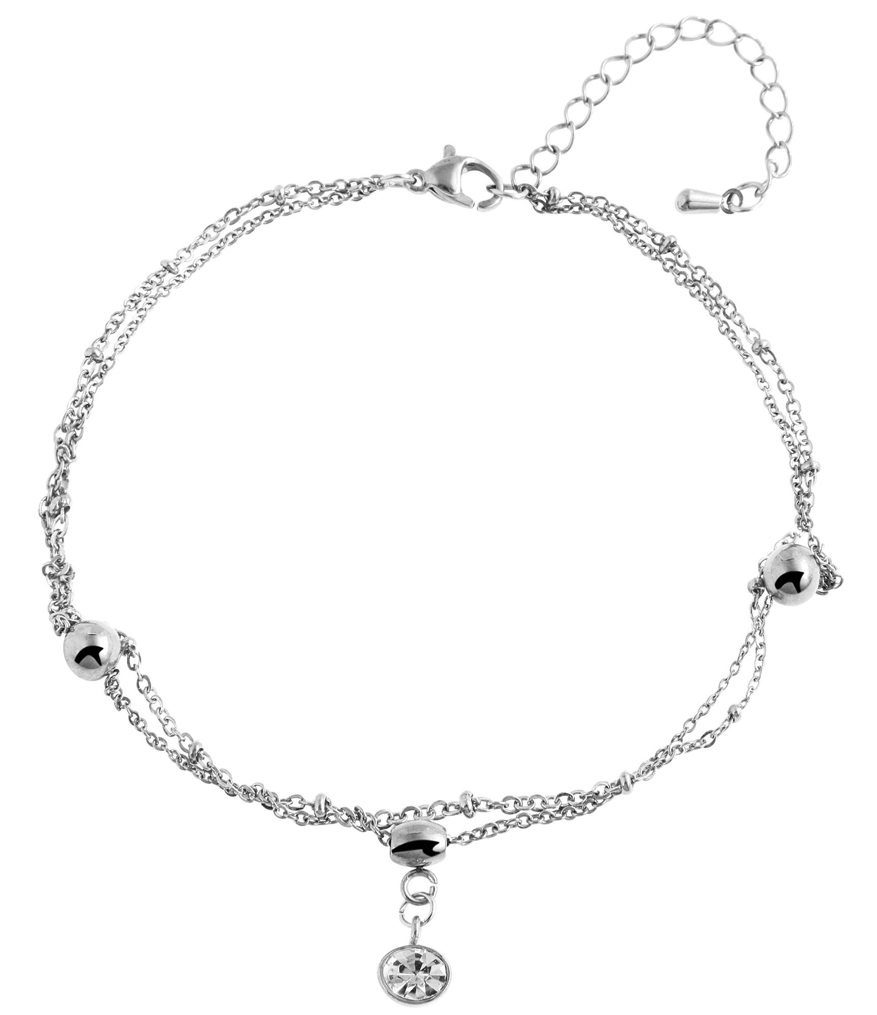 Adelia´s Armband »Damen Armband aus Edelstahl mit Strass Steinchen 24+5 cm« Ideal als Geschenk zum Jubiläum