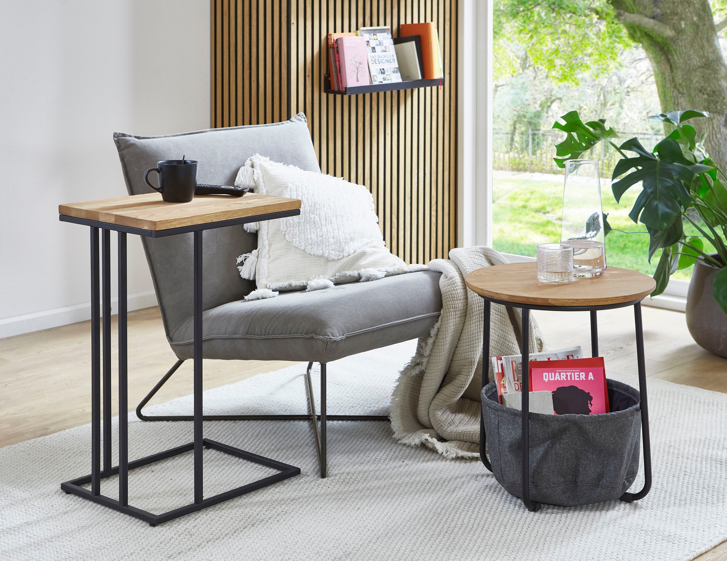 HAKU Beistelltisch »Sofatisch, Wohnzimmertisch« 1 Stk. tlg. rechteckig - aus Massivholz Braun B/T/H 35/46/68 cm