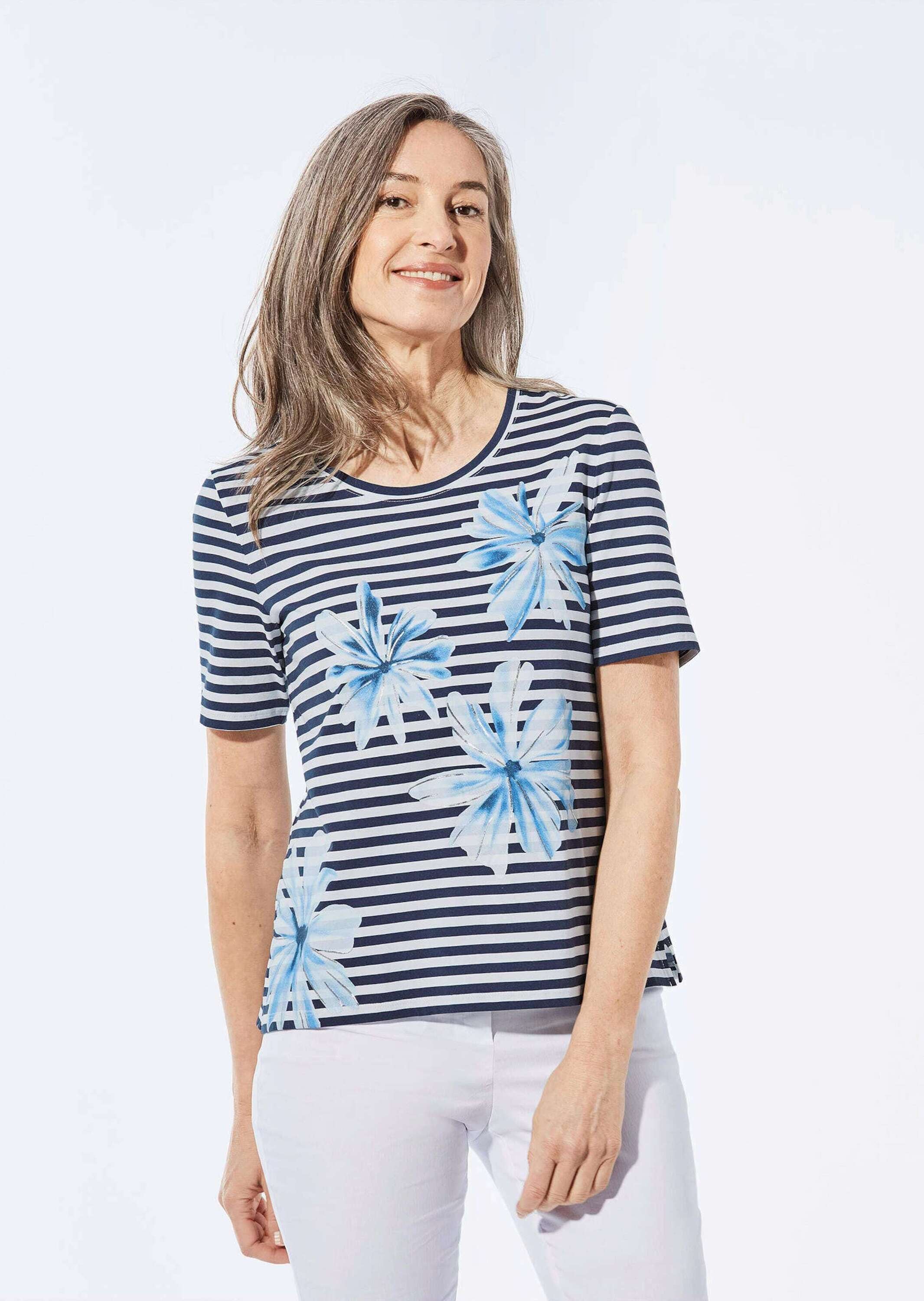 GOLDNER Kurzarmshirt »Shirt Shirt in maritimem Look«