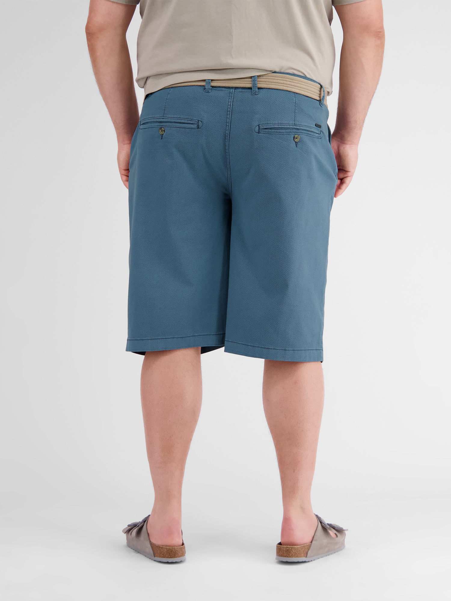 LERROS Bermudas »LERROS Chino-Bermuda mit Gürtel, in Großen Größen«, (Set)