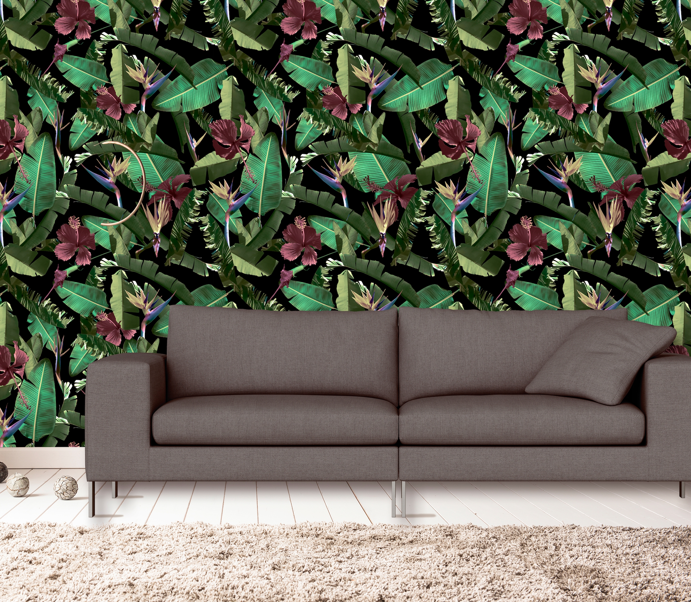 queence Vinyltapete »Annelie«, floral-geblümt-gemustert-Motiv, 90x250cm, selbstklebend, kinderleichte Anbringung, Sticker