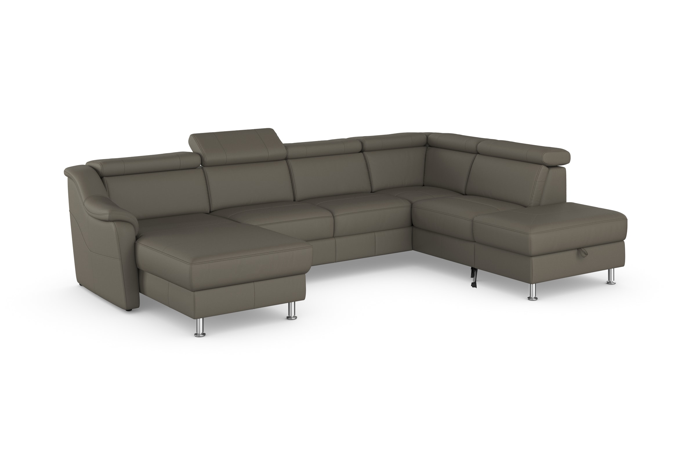 sit&more Wohnlandschaft »Freetown U-Form«, Kopfteilverstellung und Federkern, wahlweise mit Bettfunktion