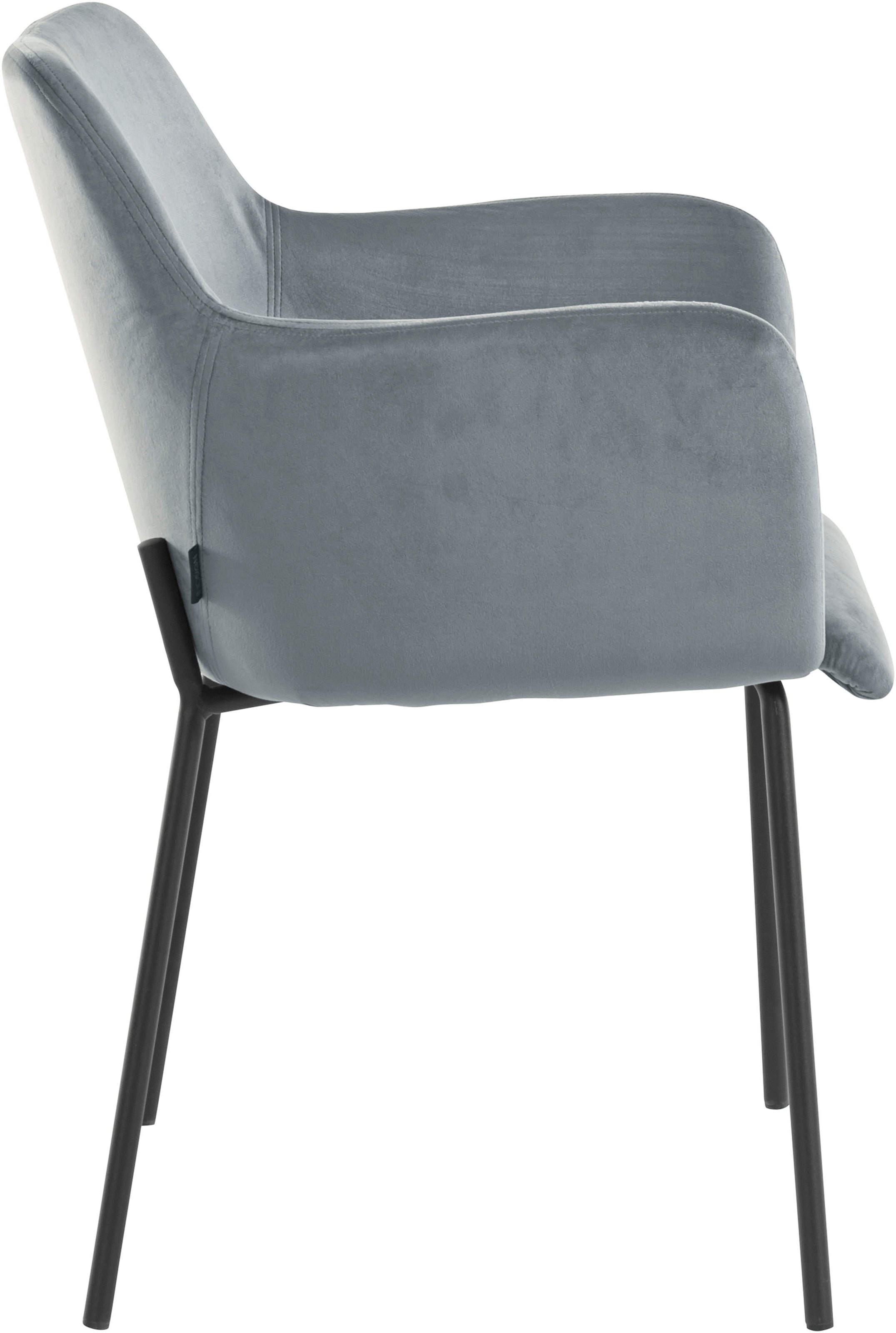 INOSIGN Armlehnstuhl »Teja«, 2 St., Samtvelours, im 2er Set, mit schwarzen  Metallbeinen, Sitzhöhe 48 cm kaufen | BAUR