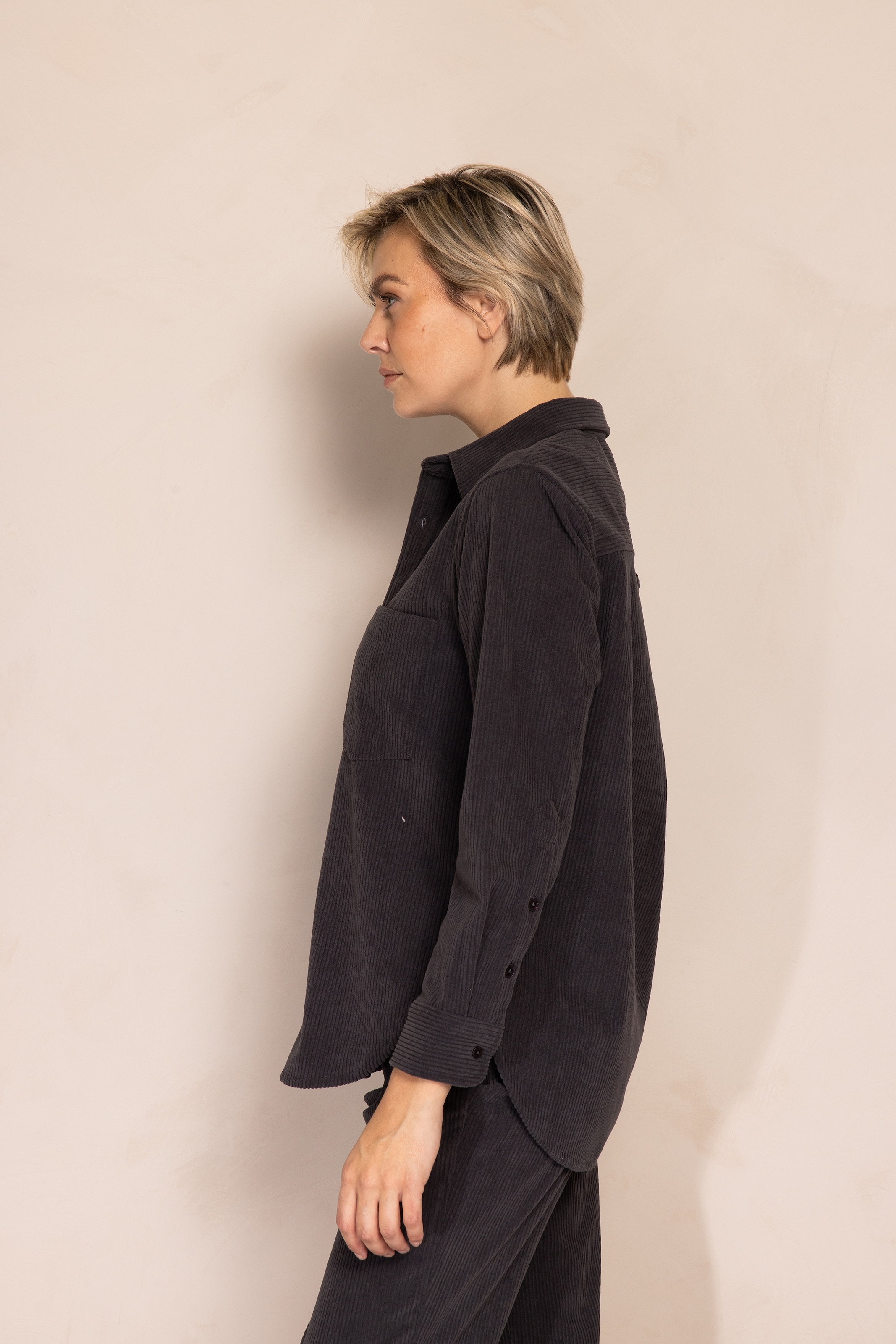 Zhrill Hemdbluse »ZHTJURA«, mit feiner Cordstruktur, lockerer, gerader Schnitt