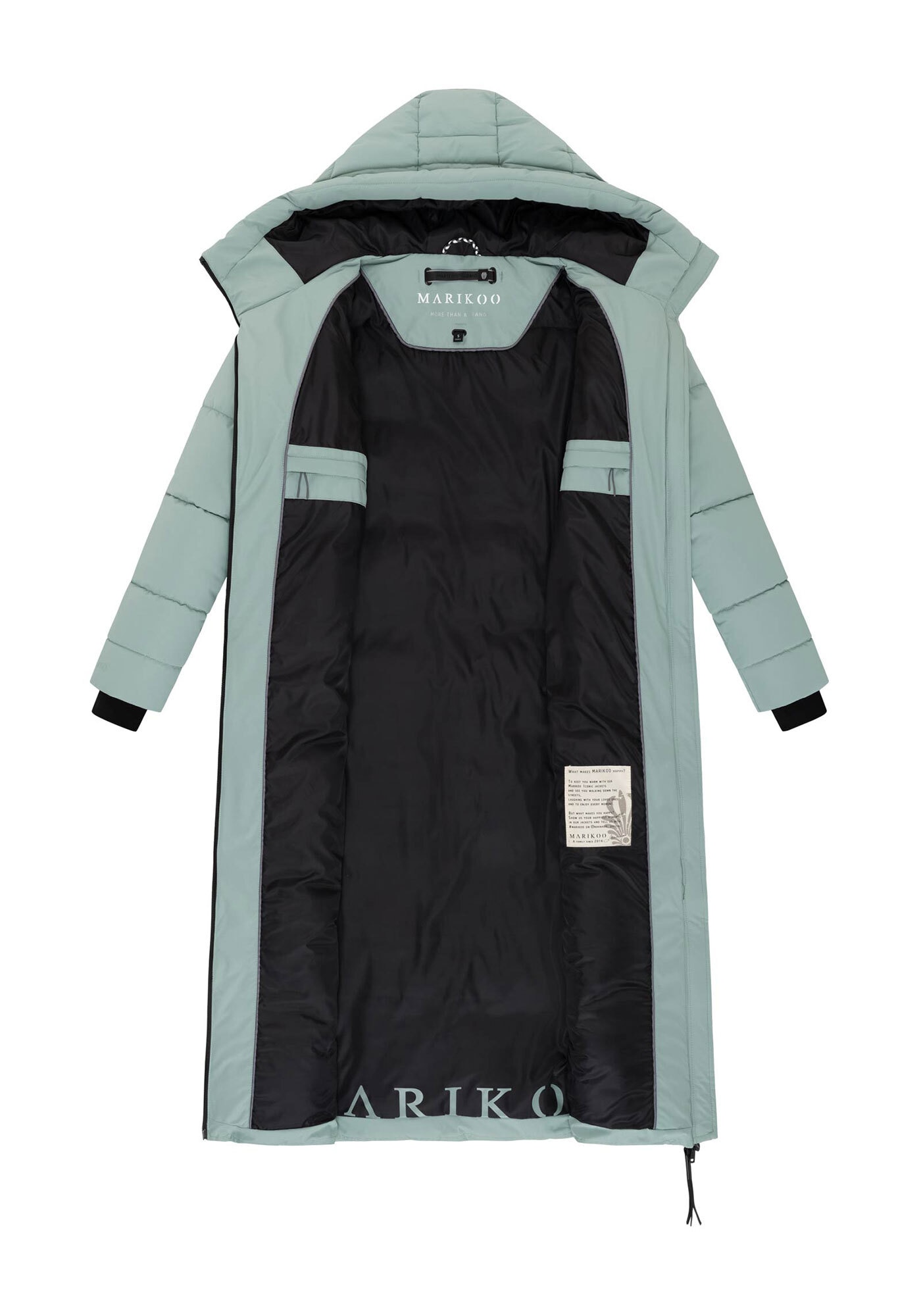 Marikoo Winterjacke »Firella« extra lange Passform und seitliche Belüftungsöffnungen