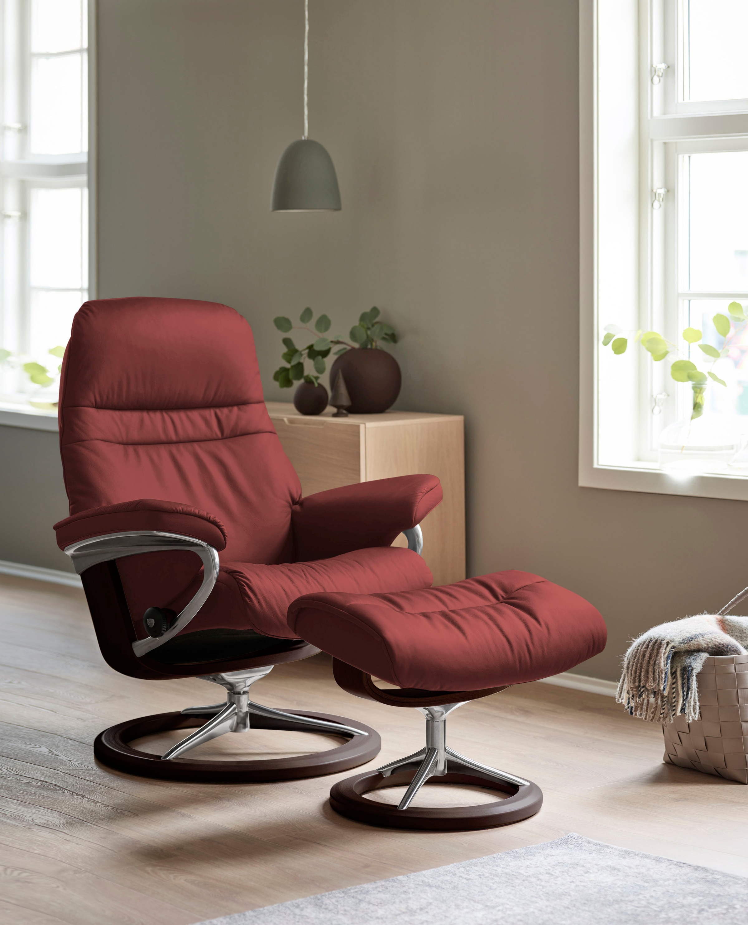 Stressless Relaxsessel "Sunrise" mit Signature Base, Größe M, Gestell Braun günstig online kaufen