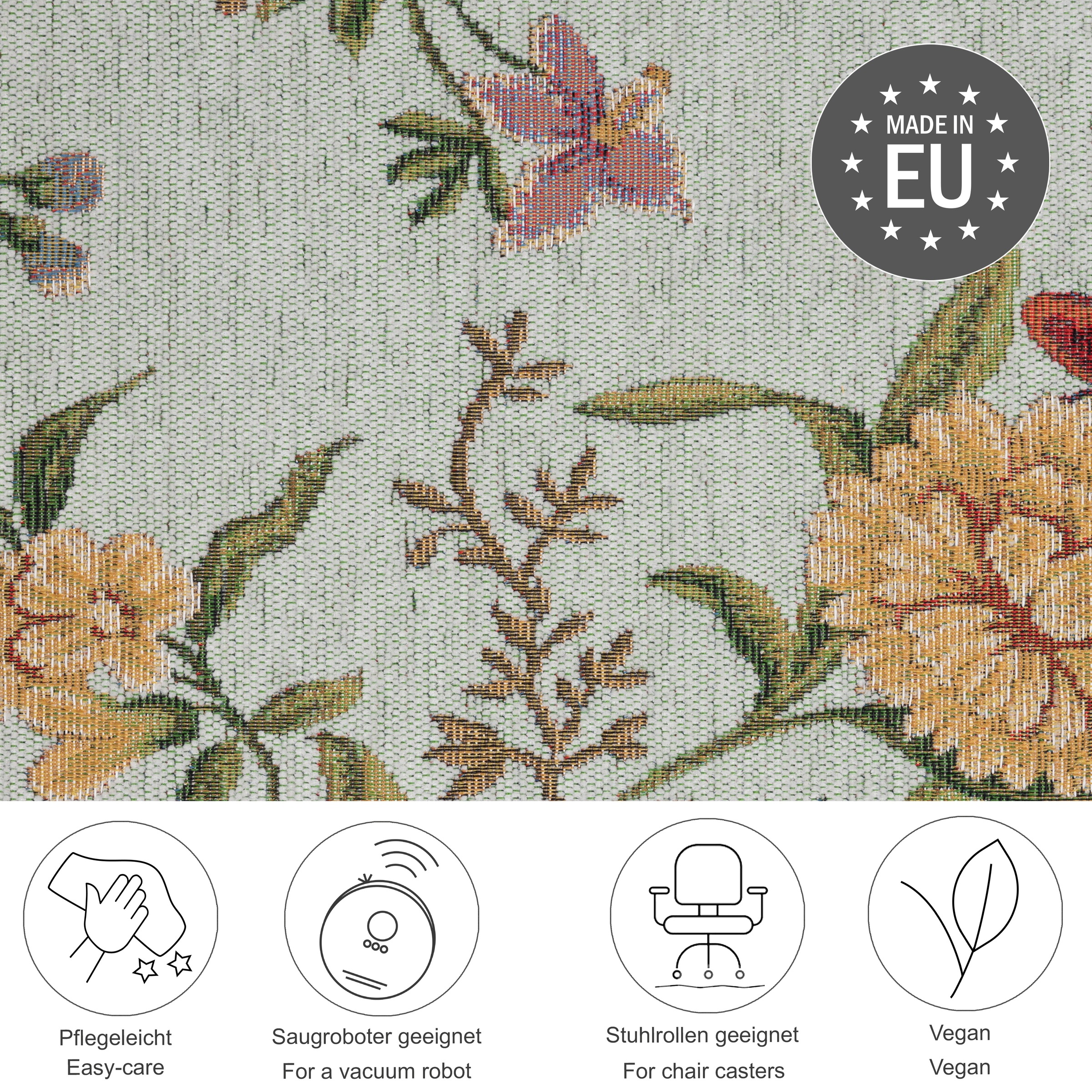 THEKO Bettumrandung "Flomi Sagrini" Höhe 3 mm 3 Stk. tlg. Läufer-Set, Flach günstig online kaufen