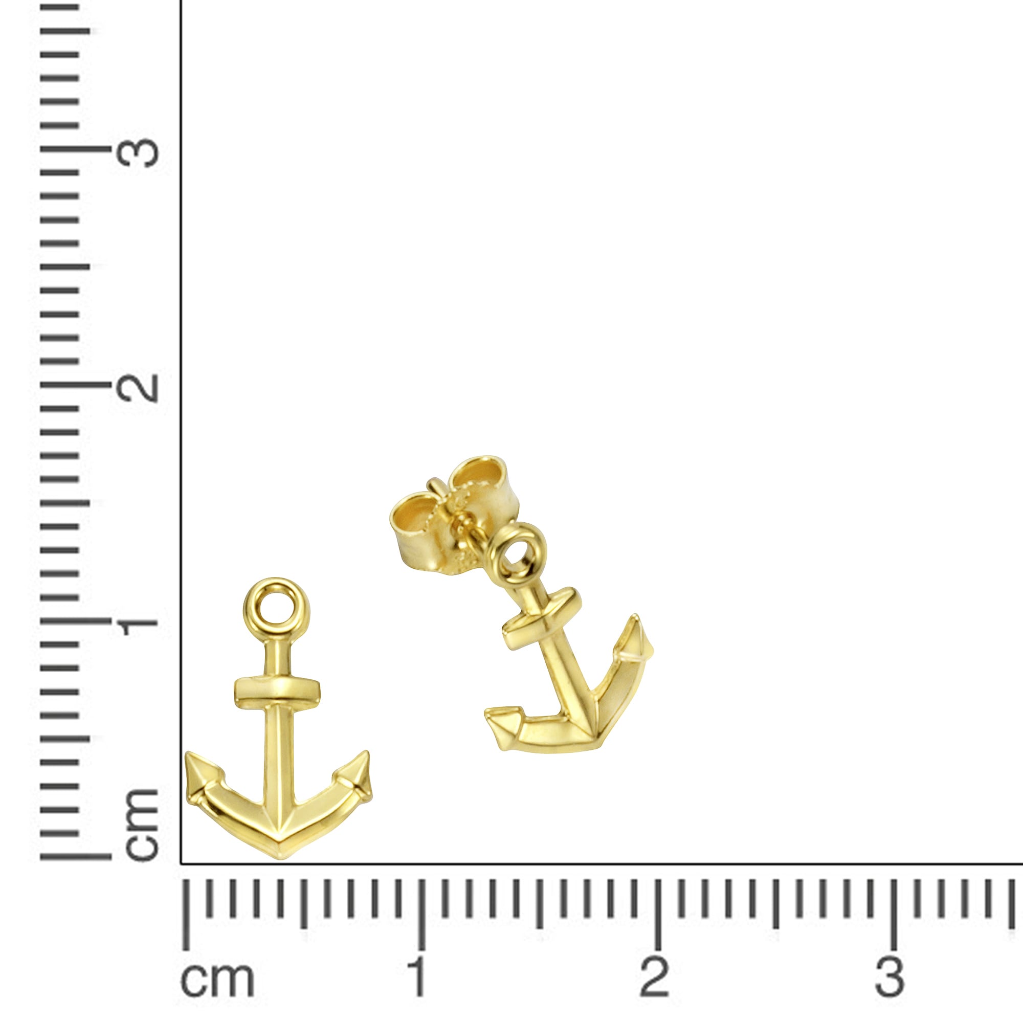 Vivance Paar Ohrstecker »333 Gold Motiv Anker«