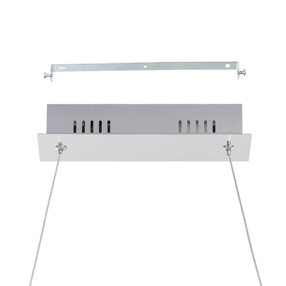 EGLO Hängeleuchte »LASANA 2 Hängelampe, chrom, weiß, Pendelleuchte, 3-flammig, modern«, 3 flammig, Leuchtmittel LED-Board | LED fest integriert, Wohnzimmer, Esszimmer, minimalistisch, geschwungene Bauform, 120x100cm
