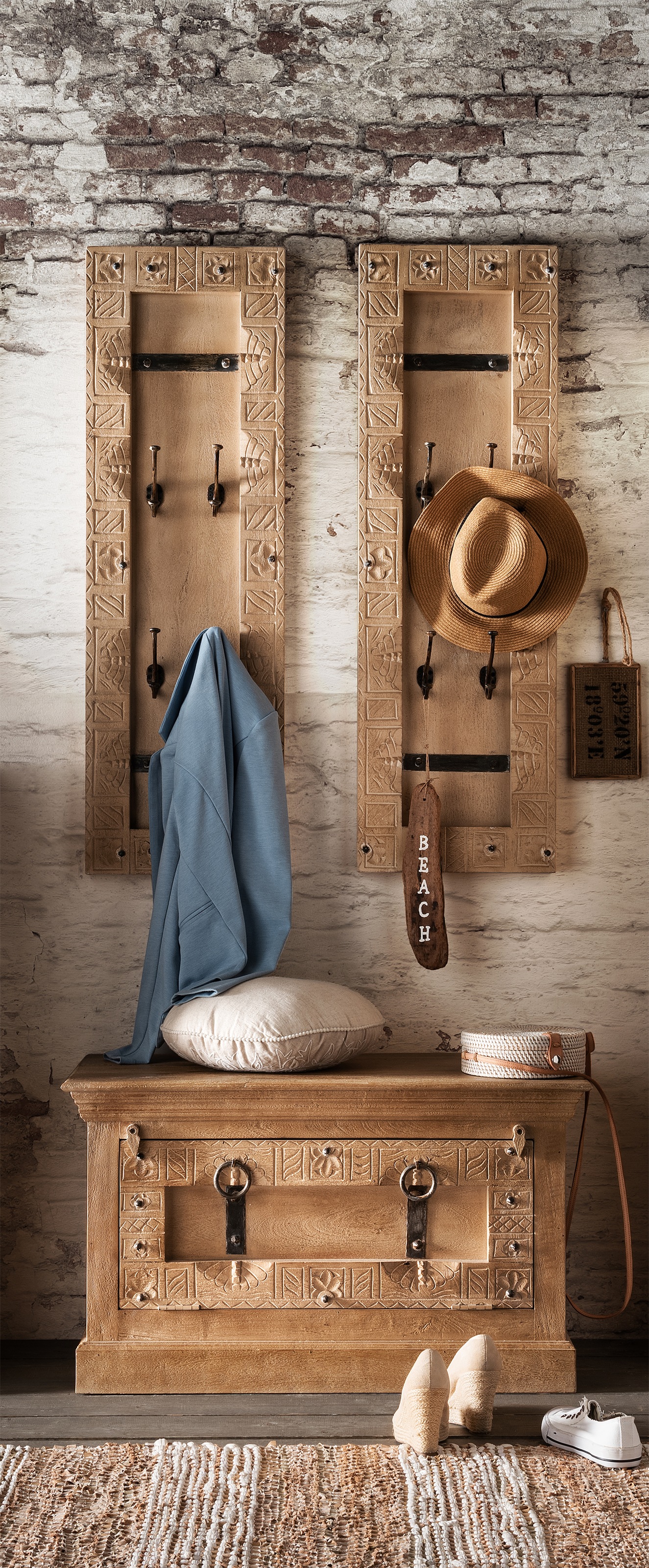 SIT Garderoben-Set Set, Dielen-Set, 3 Stk. tlg. Front mit aufwändigen Schni günstig online kaufen