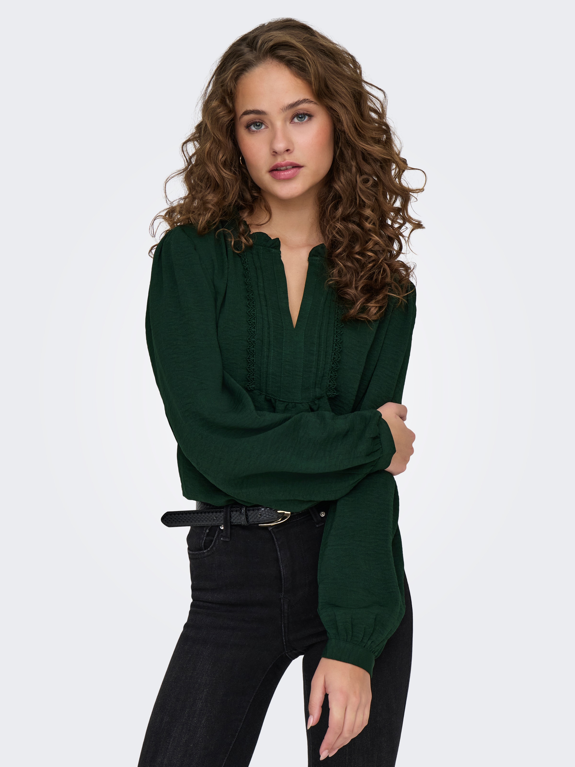 JDY Langarmbluse "JDYRACHEL LIFE L/S PINTUCK TOP WVN NOOS", im romantischen günstig online kaufen
