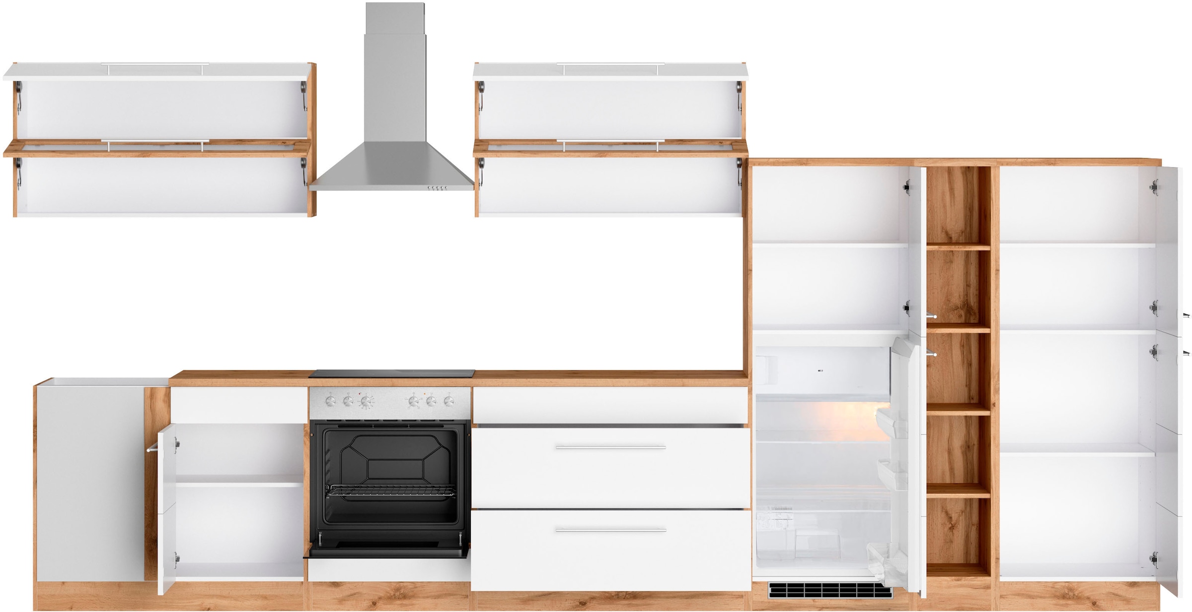 KOCHSTATION Winkelküche »KS-Wien« Stellbreite 220 x 420 cm, wahlweise mit E-Geräten