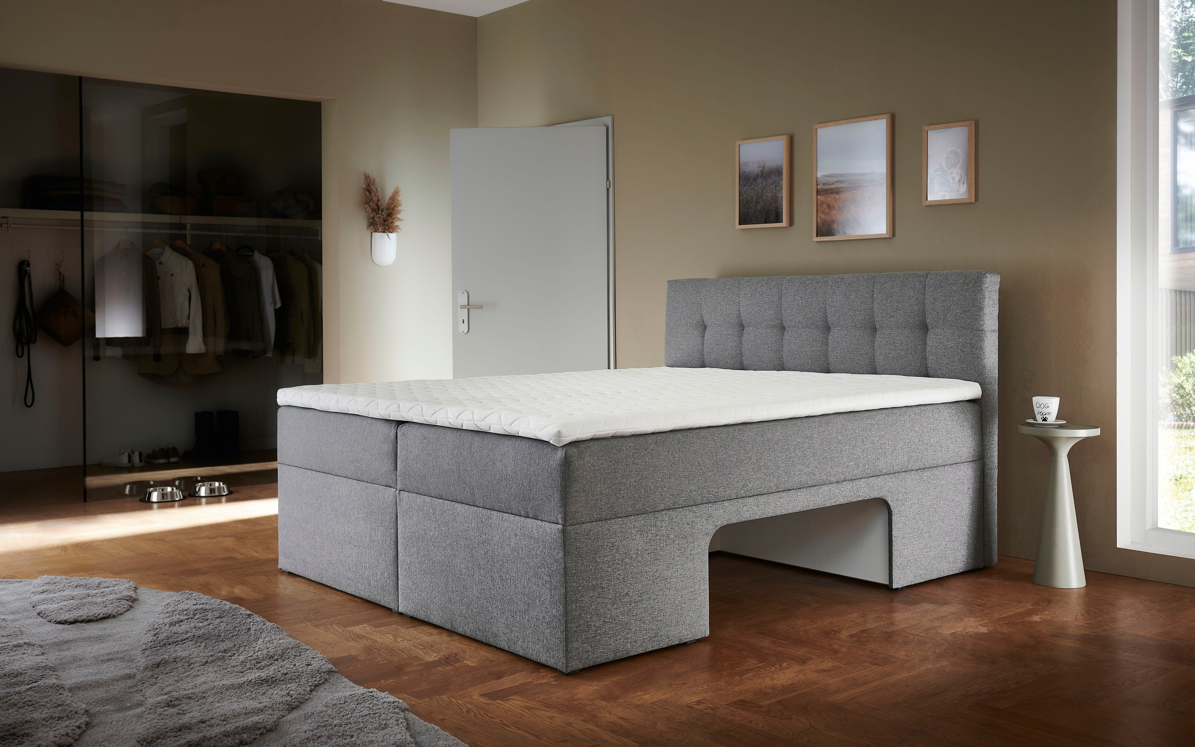 Places of Style Boxbett »Carolin«, mit Nische inkl. gepolsterter Unterlage für Haustiere