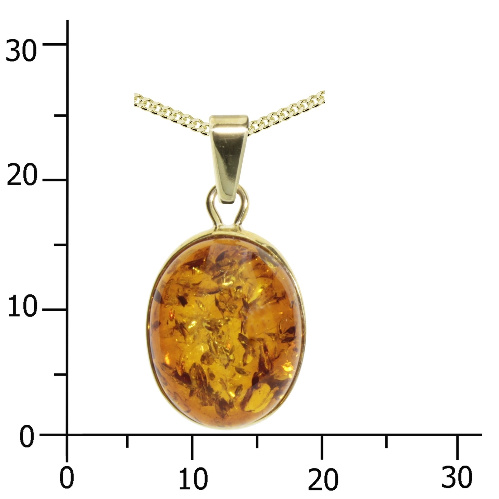 OSTSEE-SCHMUCK Kette mit Anhänger »Ostsee-Schmuck Kette mit Anhänger Classic 16x12«, (2 tlg.)