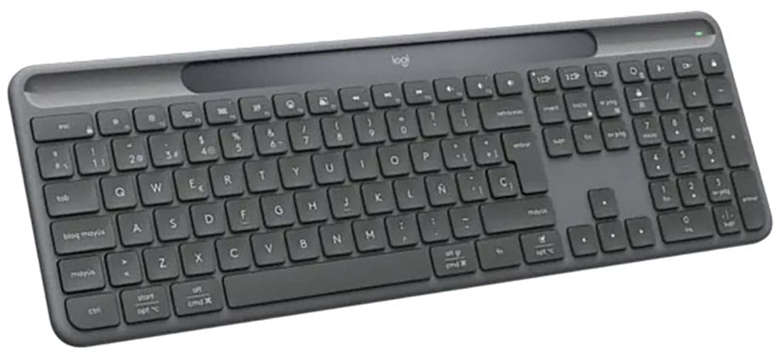 Logitech Tastatur »Signature Slim Solar+ K980« (Angenehmes Tippen | Easy-Switch | Fn-Tasten | Lautstärkeregler | Multimedia-Tasten | Profil-Speicher | USB-Anschluss | Windows-Sperrtaste | Ziffernblock)