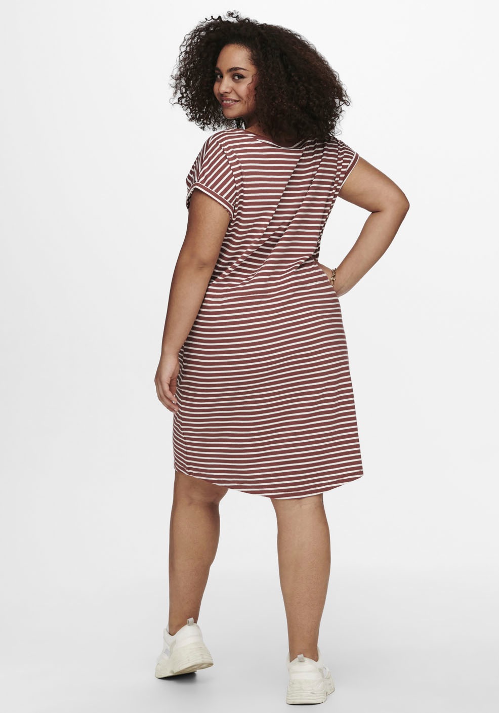 ONLY CARMAKOMA Jerseykleid "CARAPRIL STRIPE", mit Bindeband günstig online kaufen