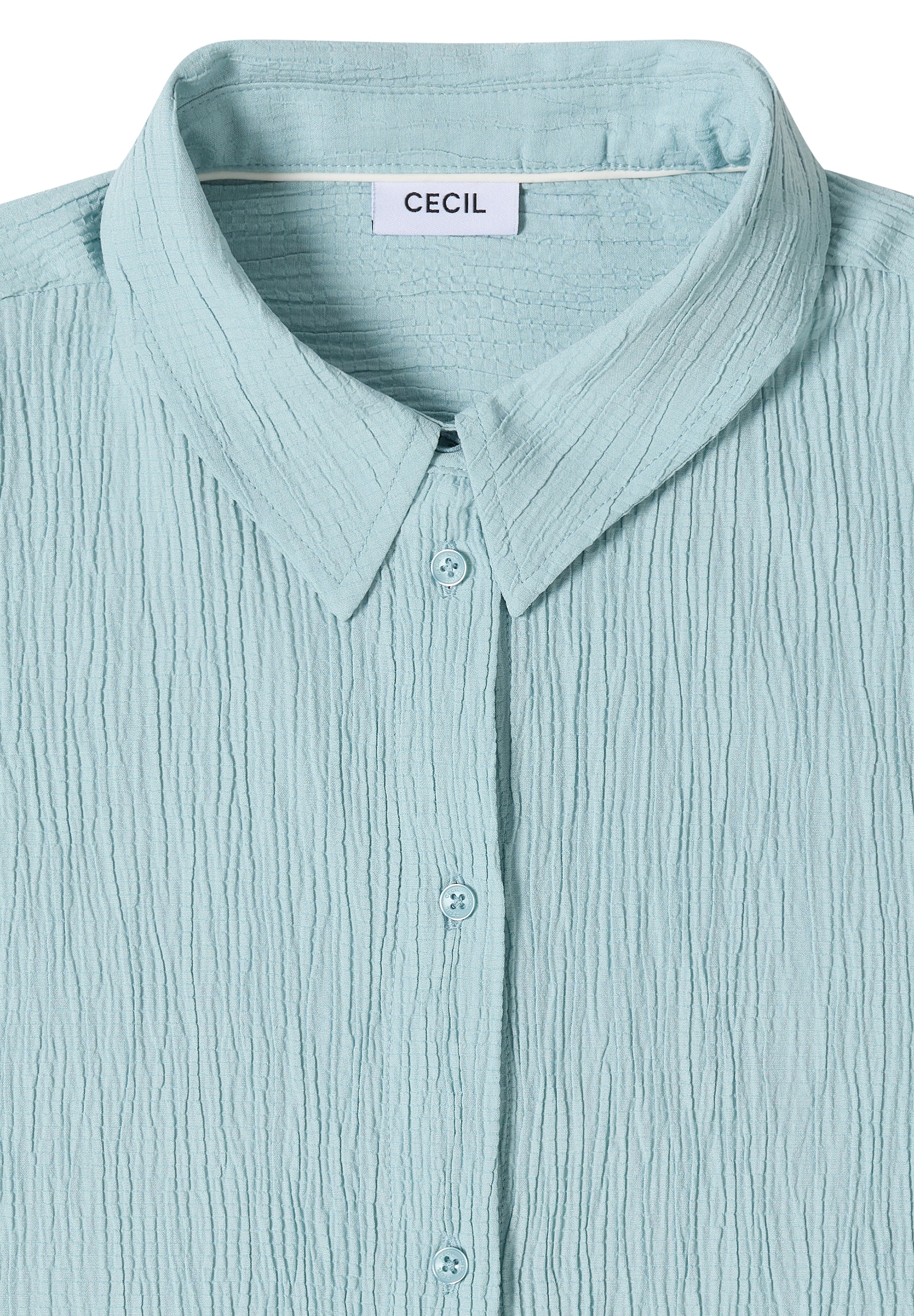 Cecil Shirtbluse Sommerbluse mit Hemdkragen und Knopfleiste