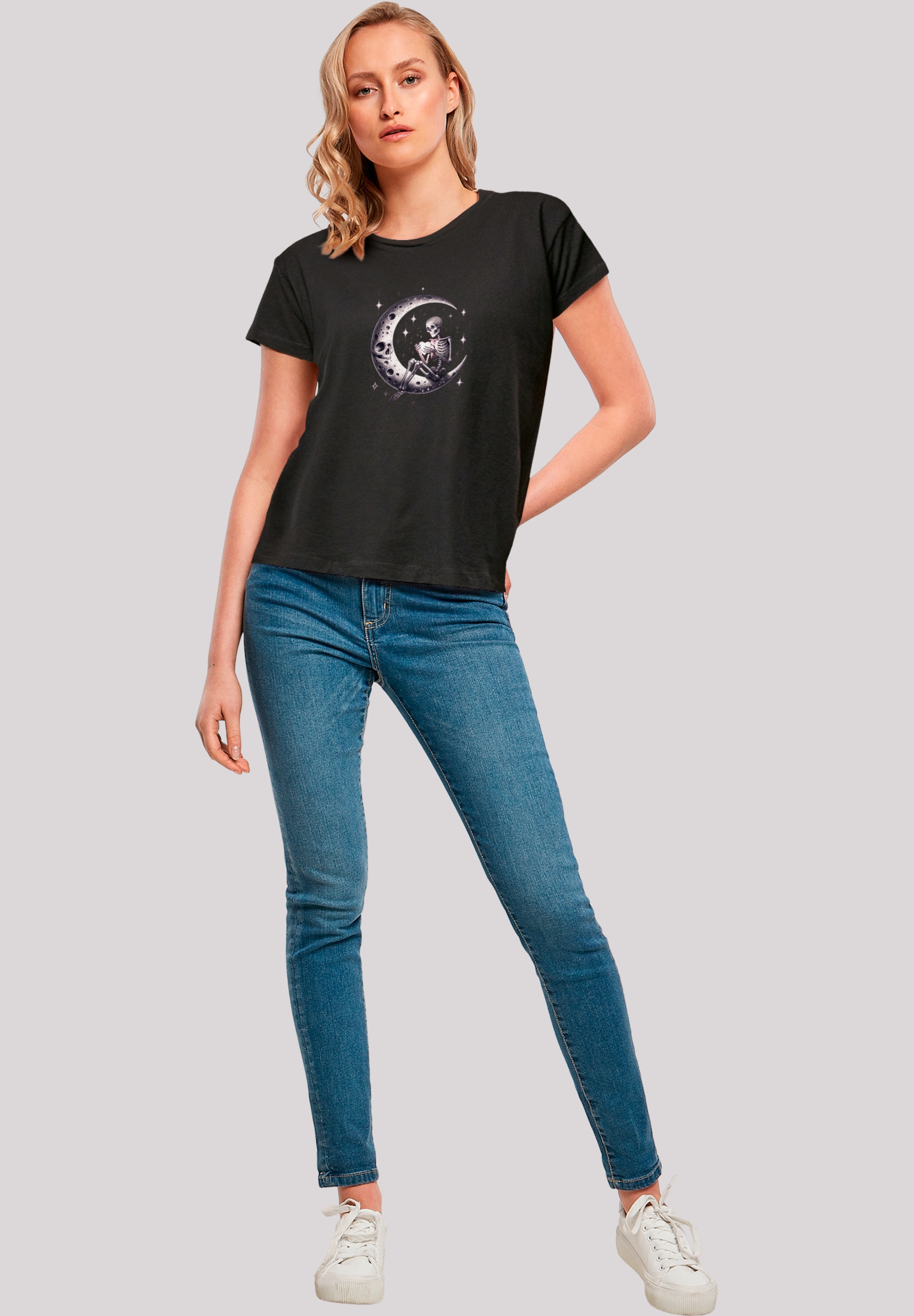 F4NT4STIC T-Shirt »Gothic Valentinstag Skelett Mond«, Premium Qualität