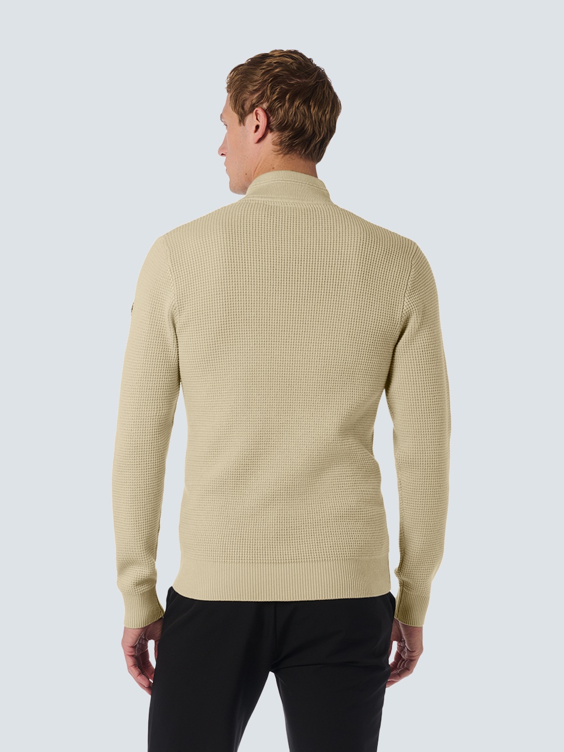 NO EXCESS Rollkragenpullover "No Excess Jacquard-Pullover mit halbem Reißve günstig online kaufen