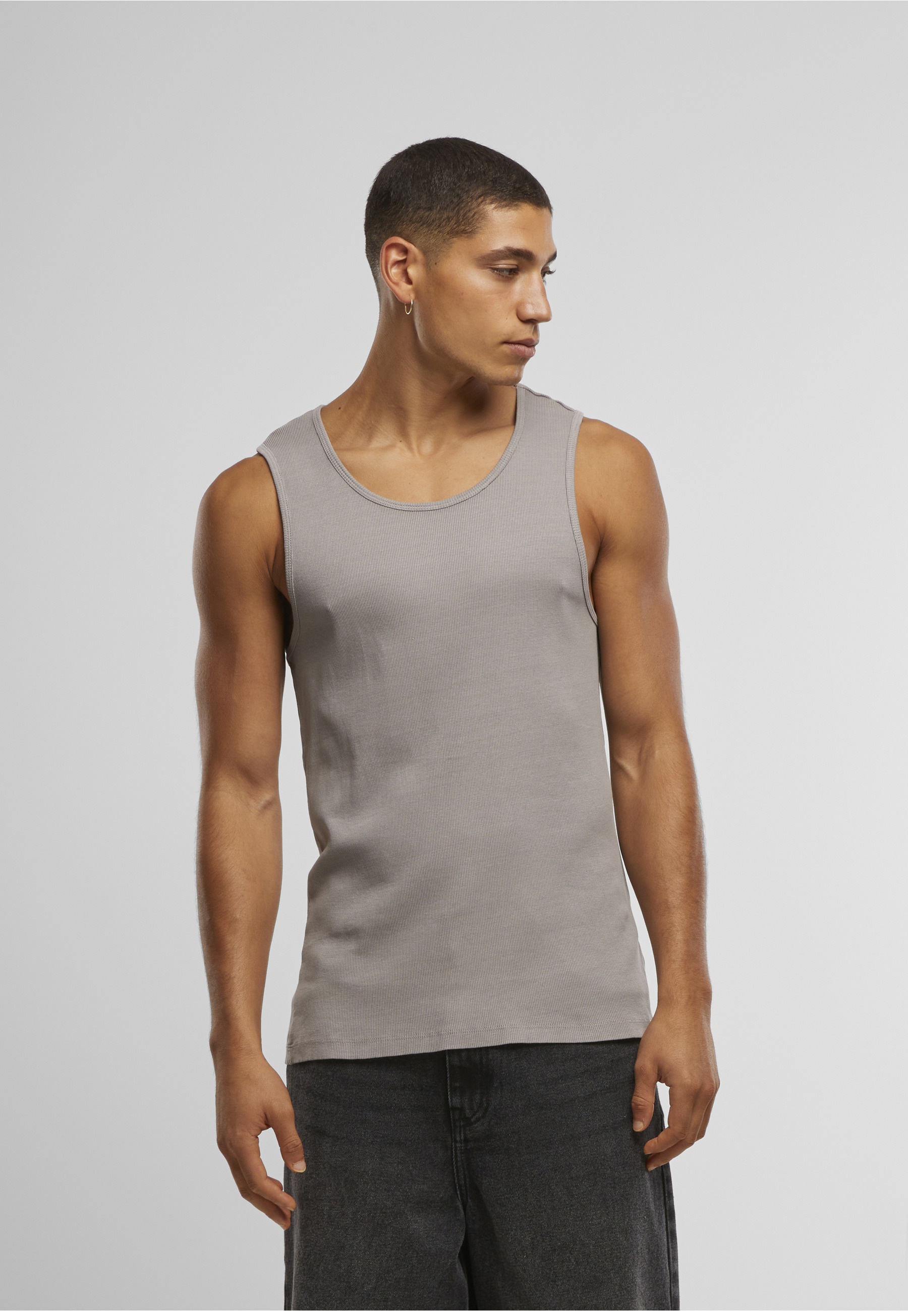 Urban Classics Washed Rib Tanktop Stahlgrau M 2