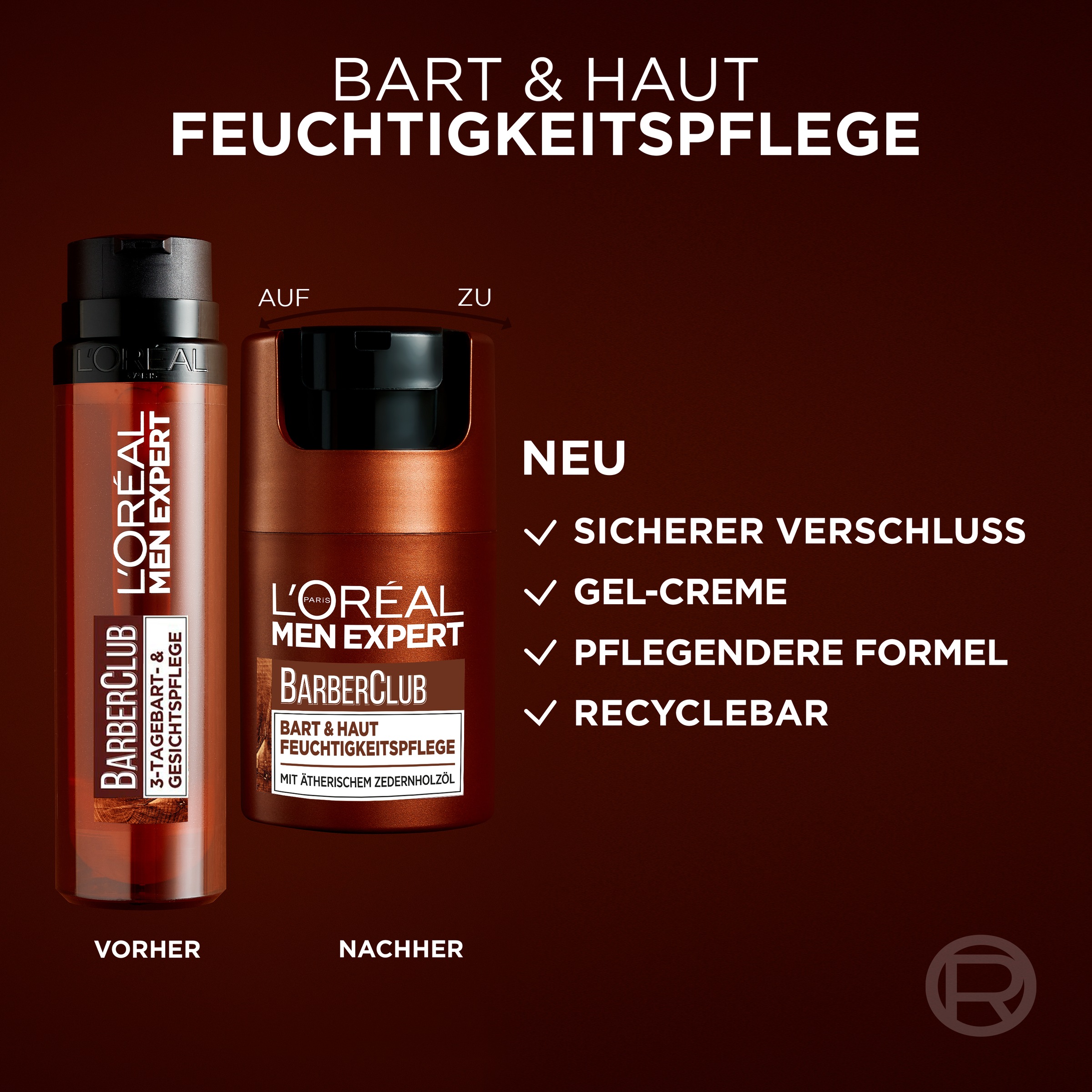 L'ORÉAL PARIS MEN EXPERT Pflege-Set »L'Oréal Men Expert Barber Club Bestseller Kulturbeutel«, (Set, 3 tlg.), mit hoher Wirksamkeit