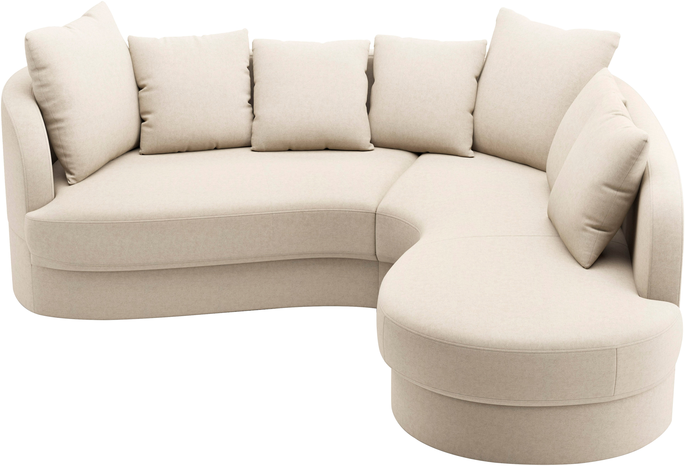 sit&more Ecksofa »Samba L-Form«, moderne organische Form, inkl. 7 loser Rückenkissen