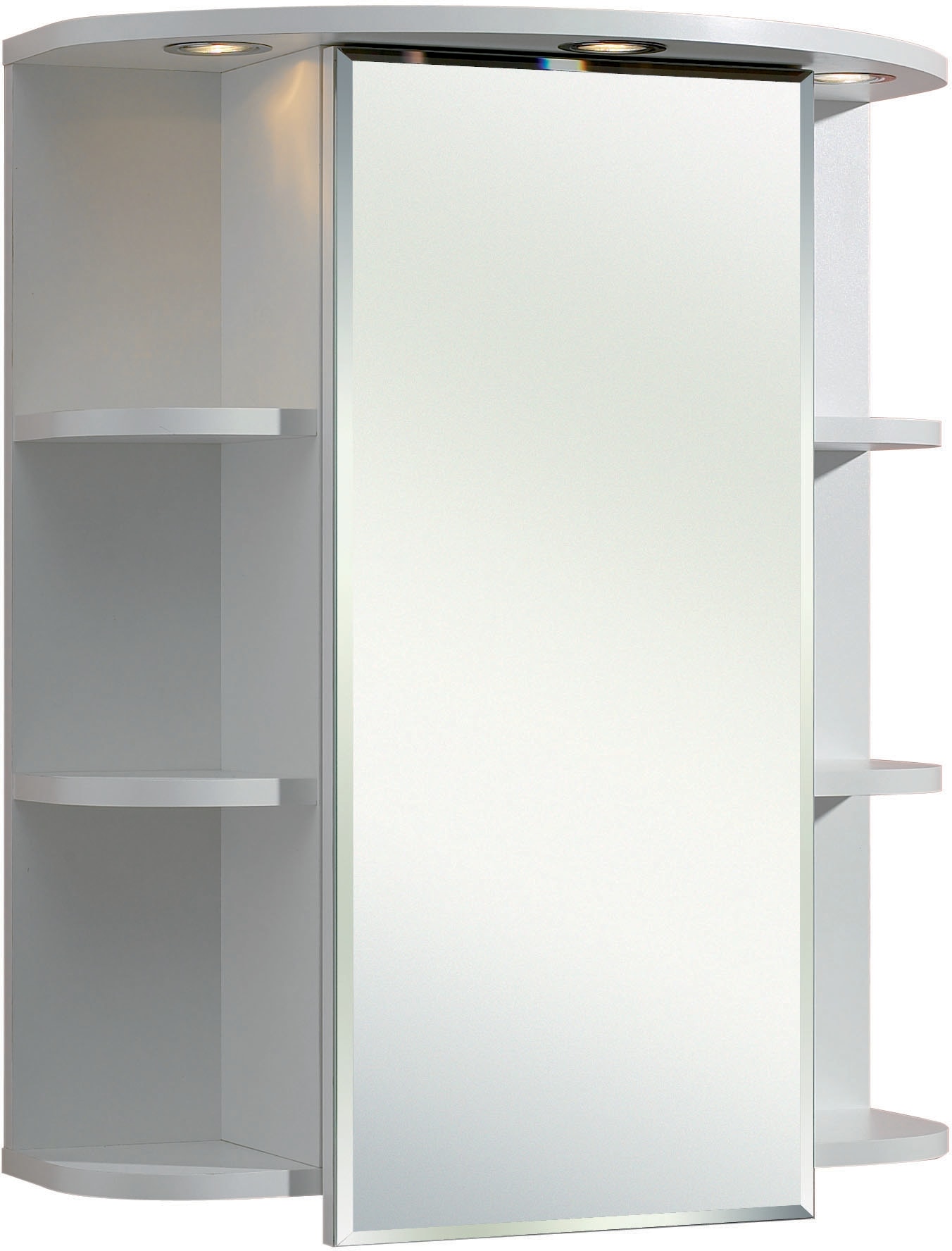 Saphir 1100000002199 "Quickset 335 Badschrank, 1 Spiegeltüren, 1 Einlegeböden, 60 cm breit" inkl. LED-Beleuchtung, Schalter-/Steckdosenkombination