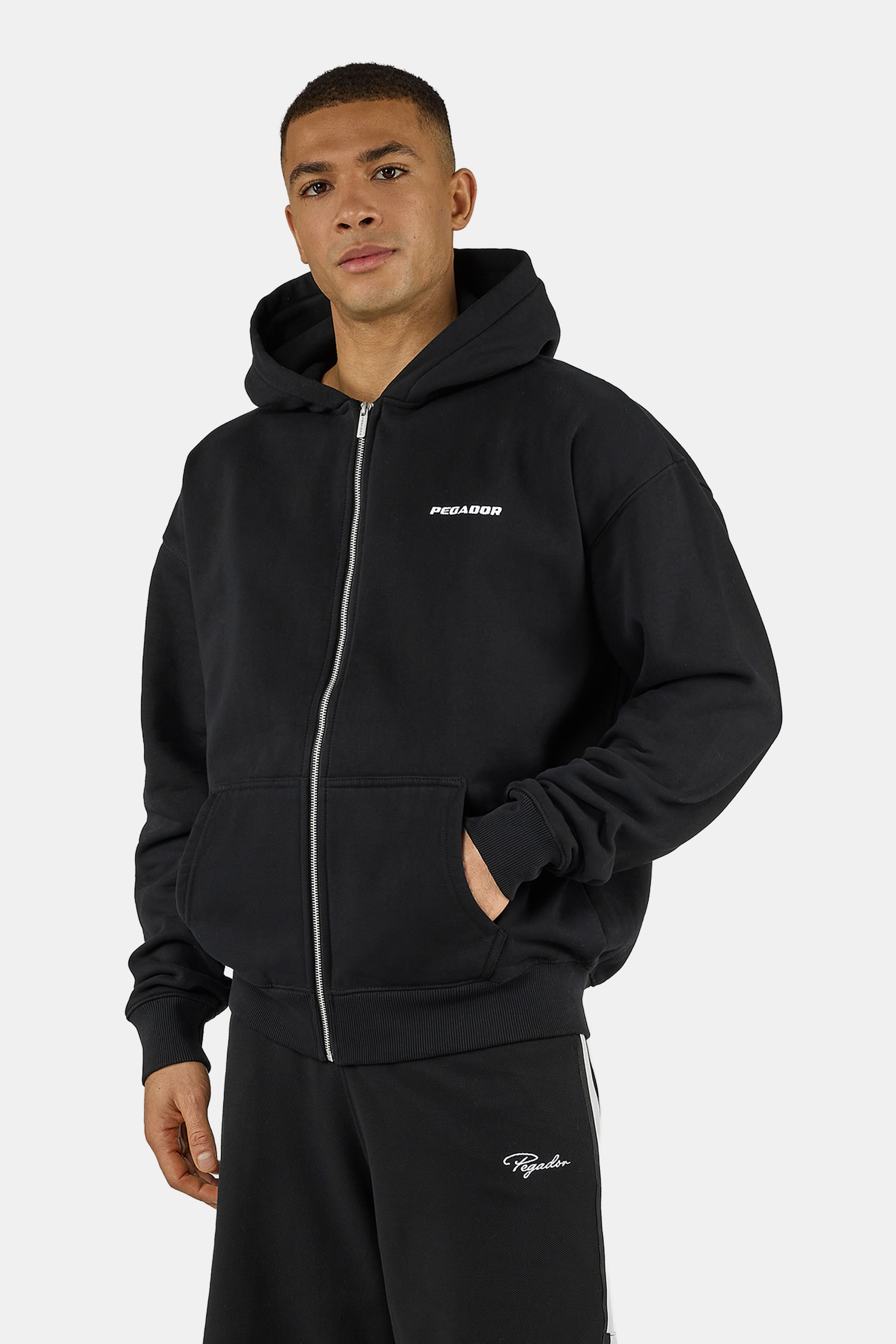 PEGADOR Kapuzensweatjacke "Logo Oversized Sweat Jacket" Baumwollmischung, o günstig online kaufen