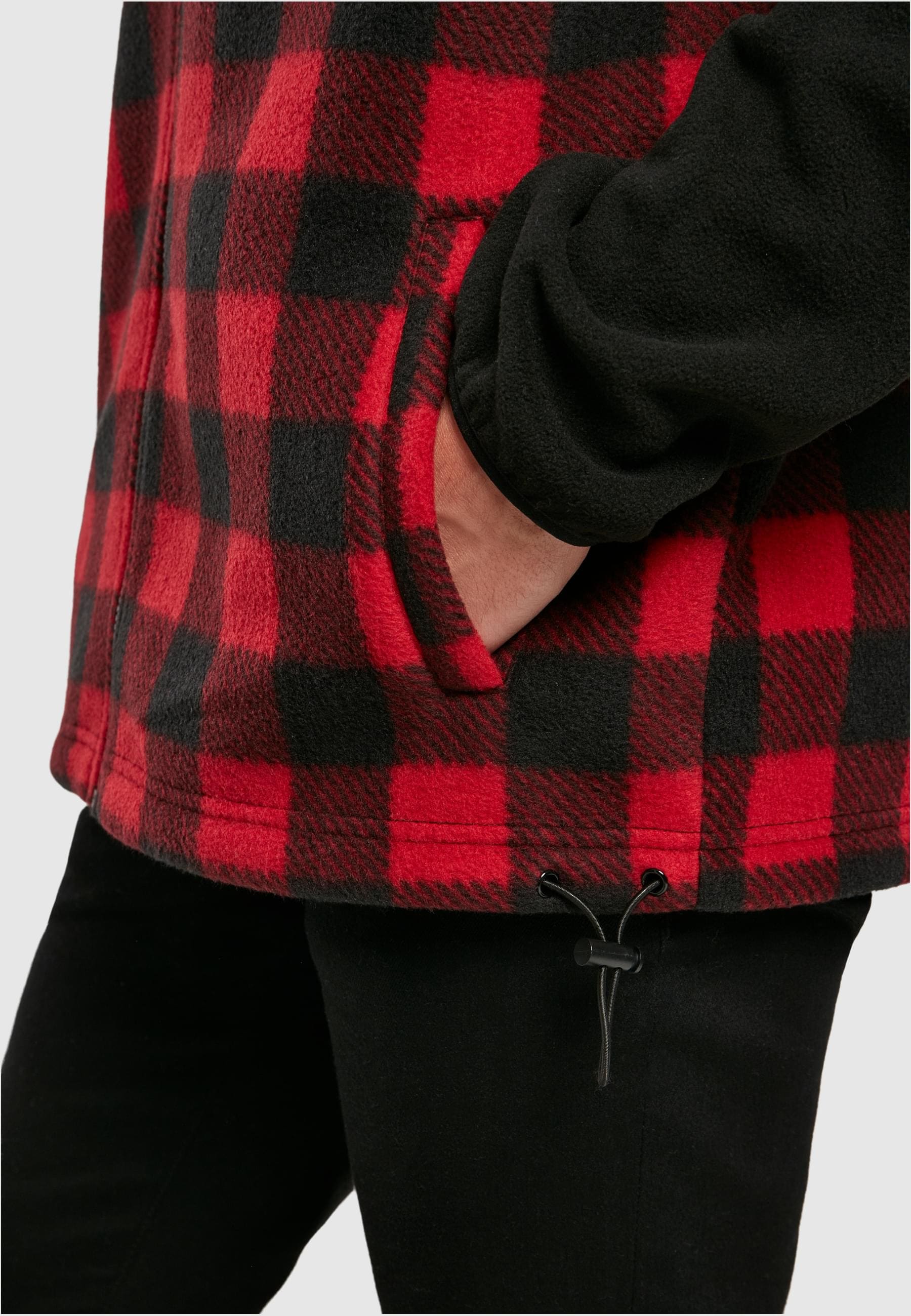 URBAN CLASSICS Winterjacke »Urban Classics Herren Patterned Polar Fleece Track Jacket«, (1 St.), mit Kapuze
