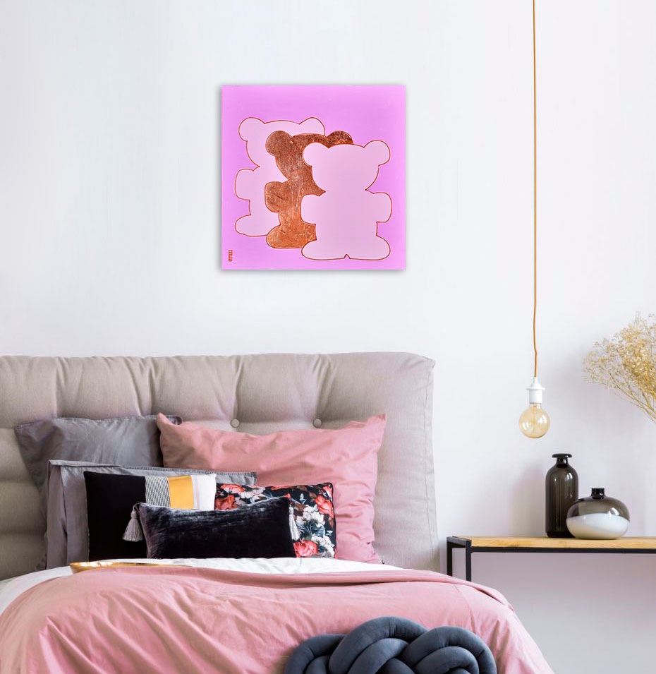 queence Leinwandbild "Bears VIII" Bär Bären Kunst 1 Stk. tlg. Premium-Leinwandstoff, Handarbeit aus Deutschland