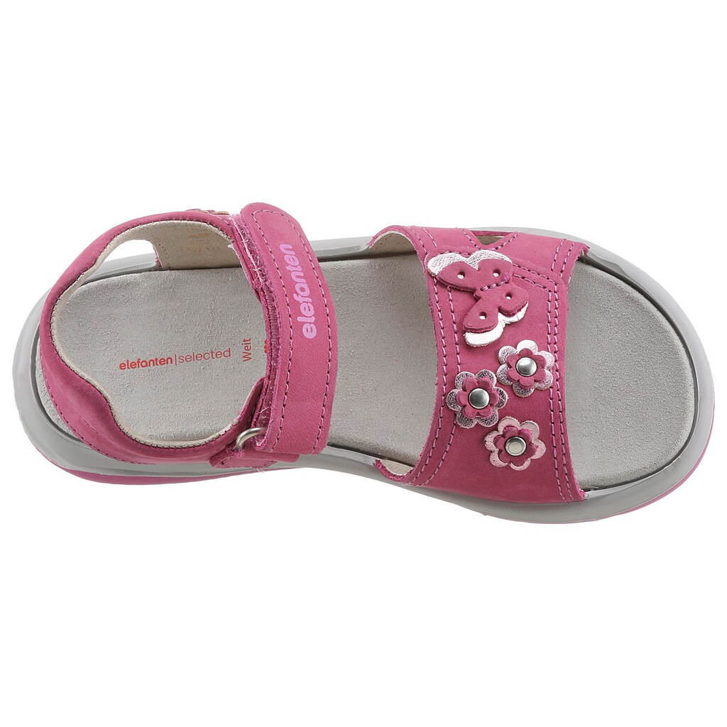 Schuhe Mädchenschuhe ELEFANTEN Sandale »Fiona Funny«, mit Blüten verziert fuchsia-rosa