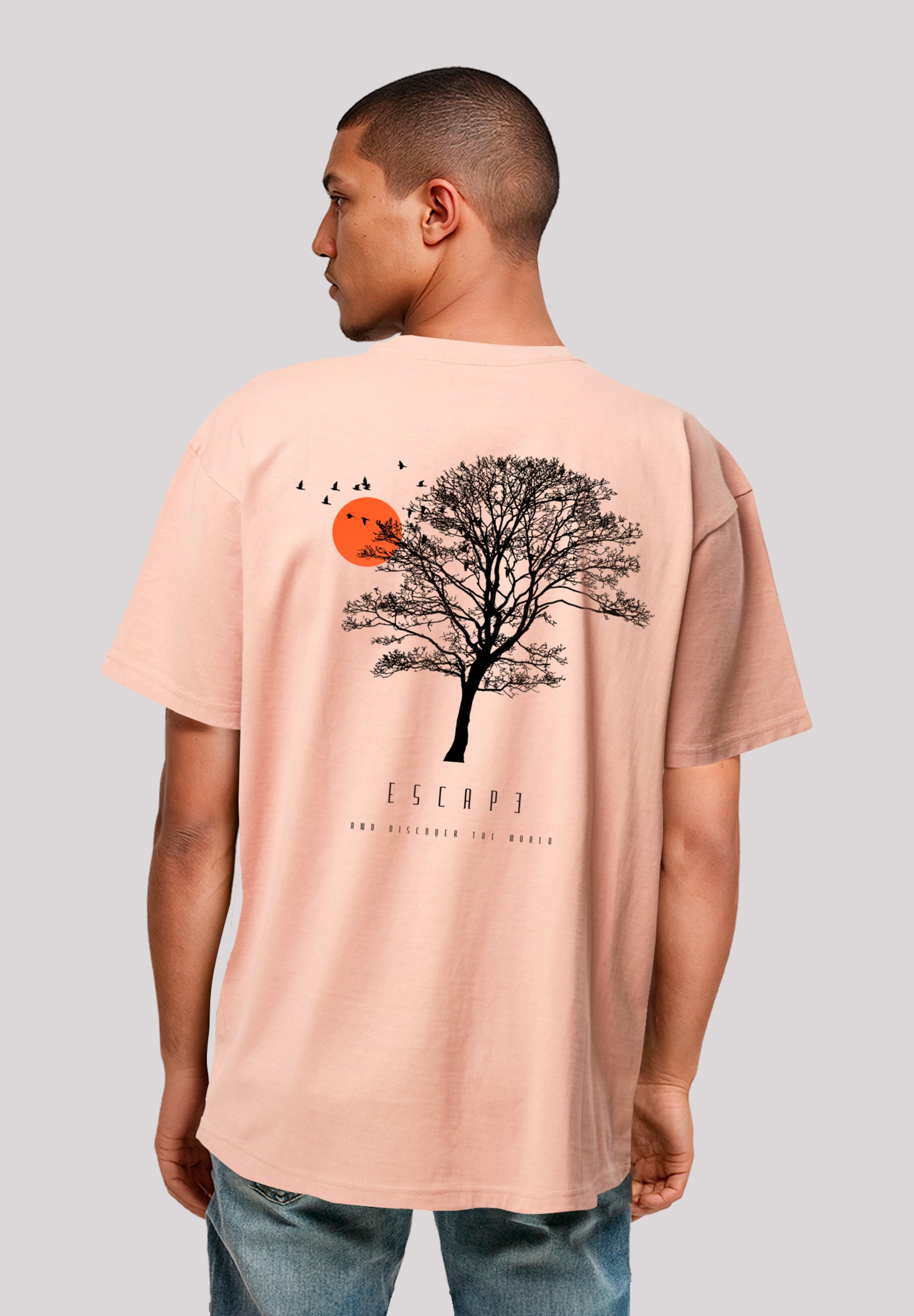F4NT4STIC T-Shirt "Oversize Escape Discover the World Tree Birds", Premium günstig online kaufen
