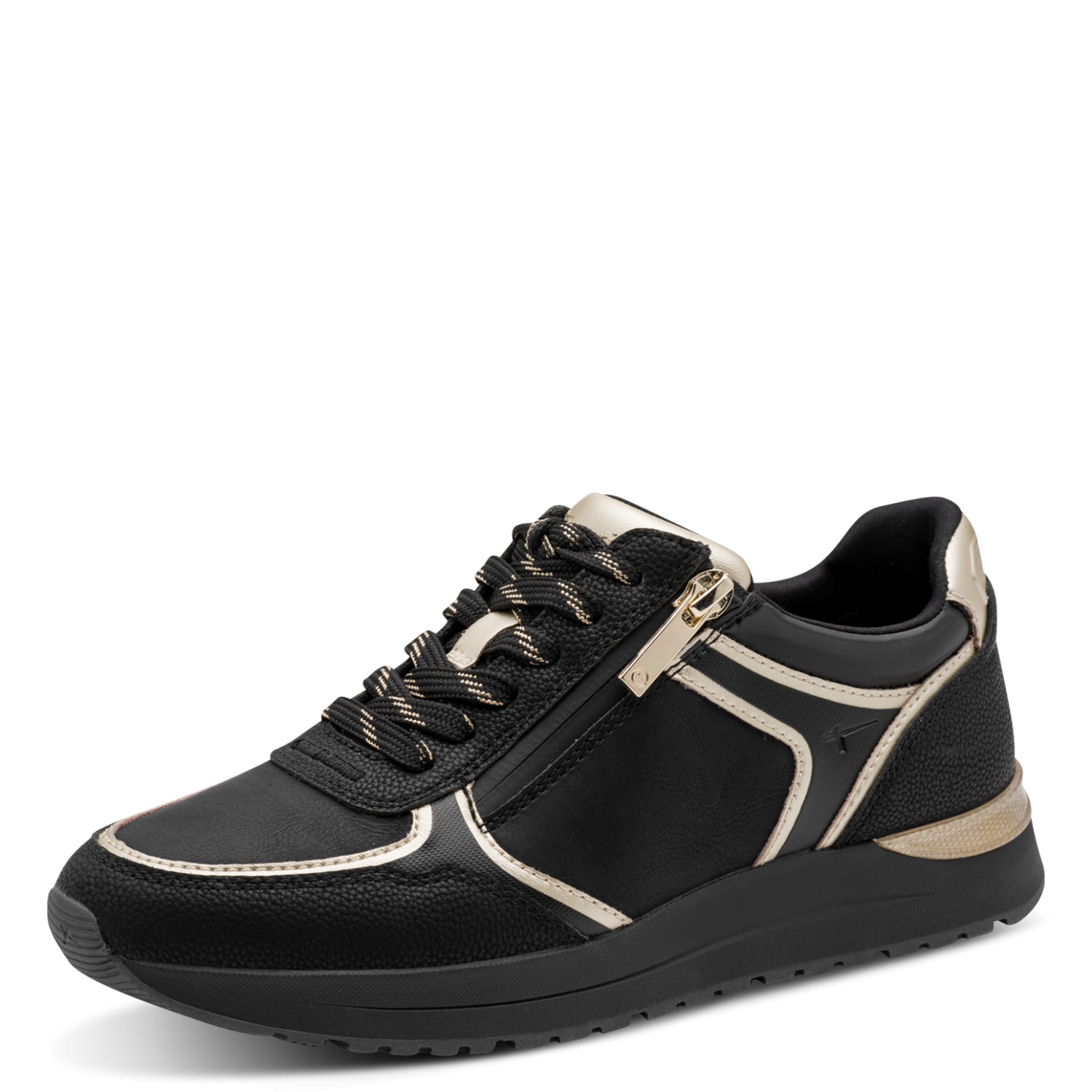 Tamaris Plateausneaker Freizeitschuh, Halbschuh, Schnürer mit Kontrastbesätzen und Ziernähten
