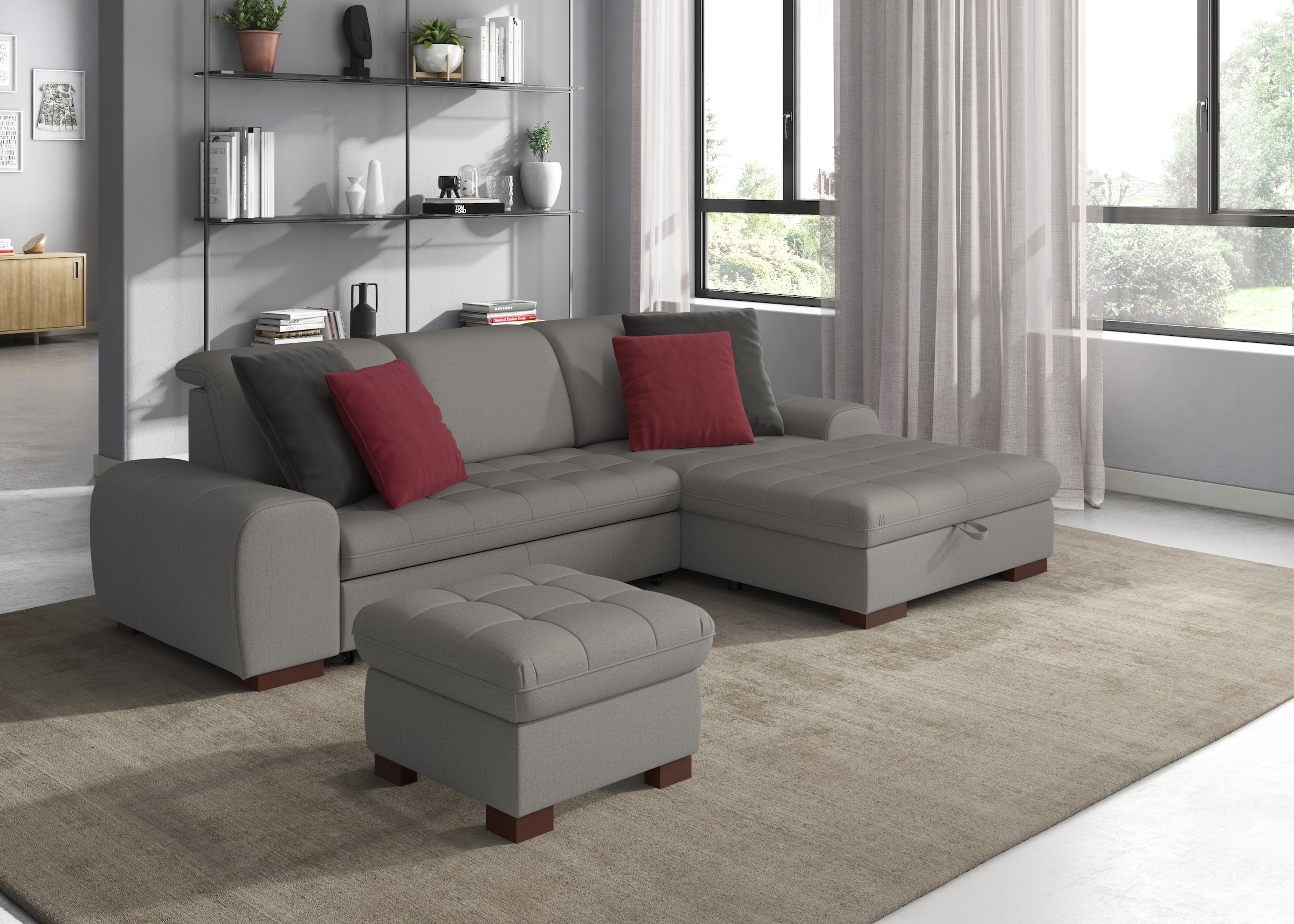 sit&more Ecksofa Luxor L-Form, wahlweise mit Bettfunktion, Bettkasten und K günstig online kaufen