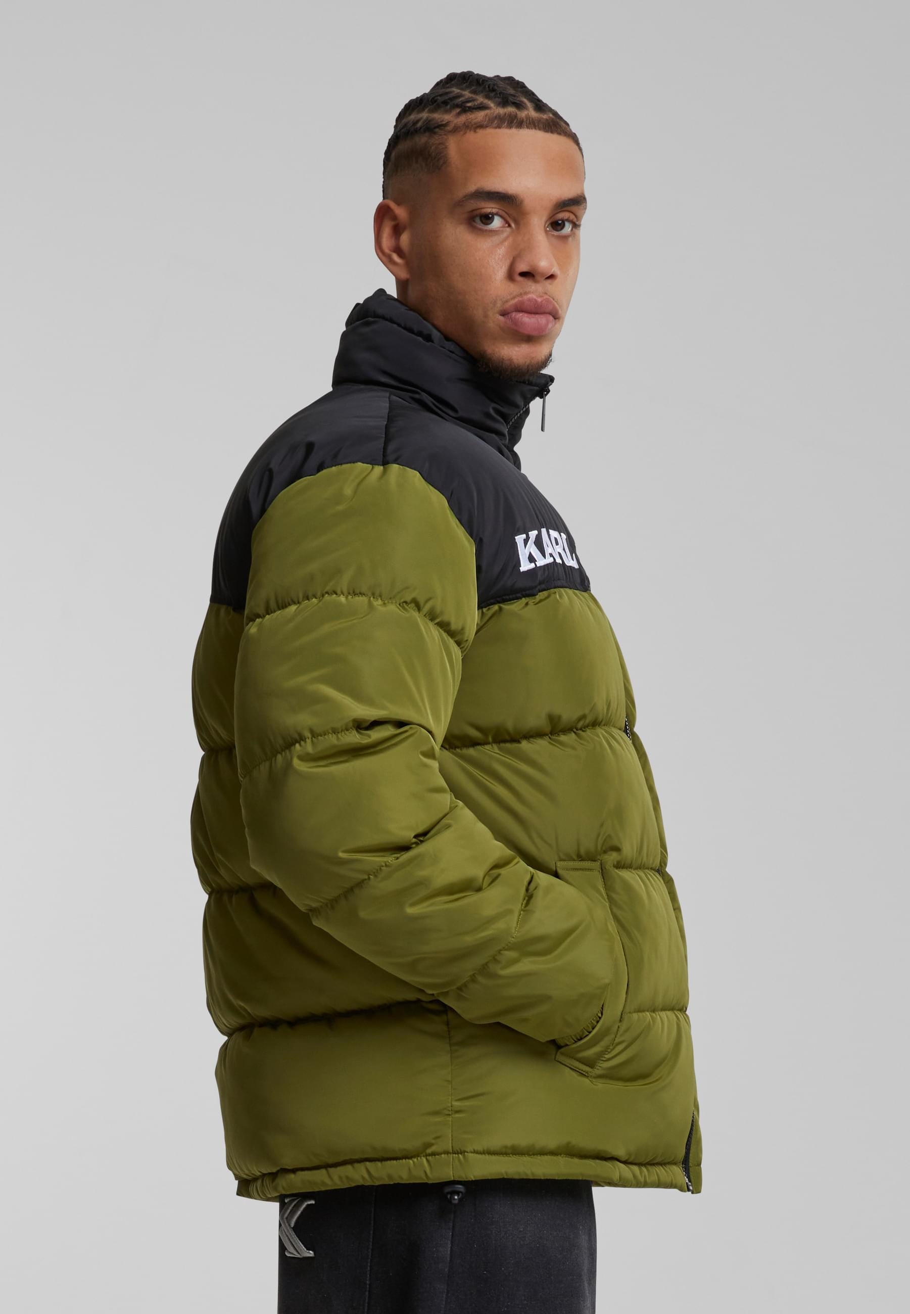 Karl Kani Winterjacke »Karl Kani Karl Kani Retro Essential Puffer Jacket«, (1 St.), ohne Kapuze