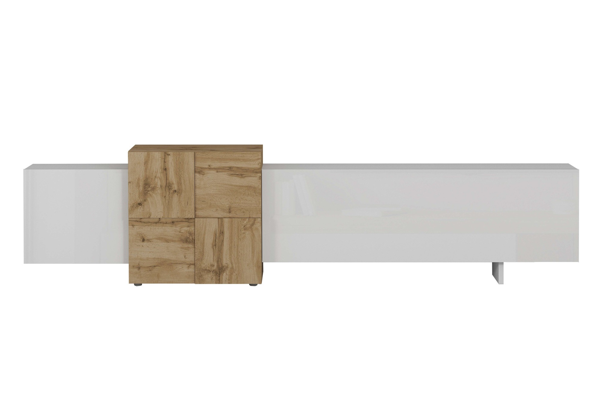 OTTO home Lowboard »Lowboard NEXOS,Lowboard,TV-Kommode,TV-Möbel,TV-Bank« 1 Stk. tlg. Mit 2 Drehtüren, 1 Klapptür, 4 geschl. Fächern, reversibel, B. 210 cm