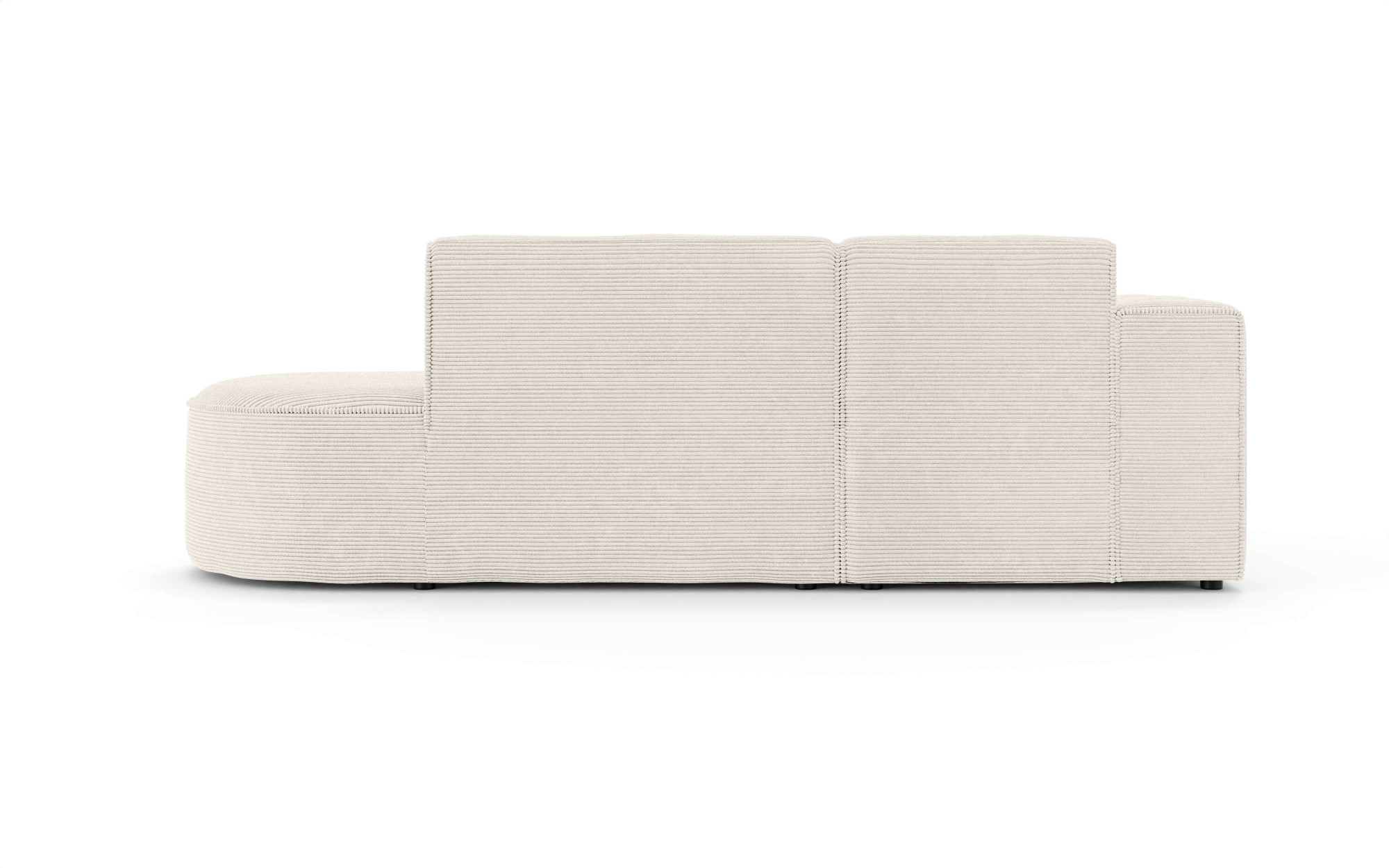 OTTO home Ecksofa »ADELLA Design-Sofa mit Recamiere rechts/links, 248/159/76 cm«, L-Form mit Wellenunterfederung, runde Form, auch in Cord