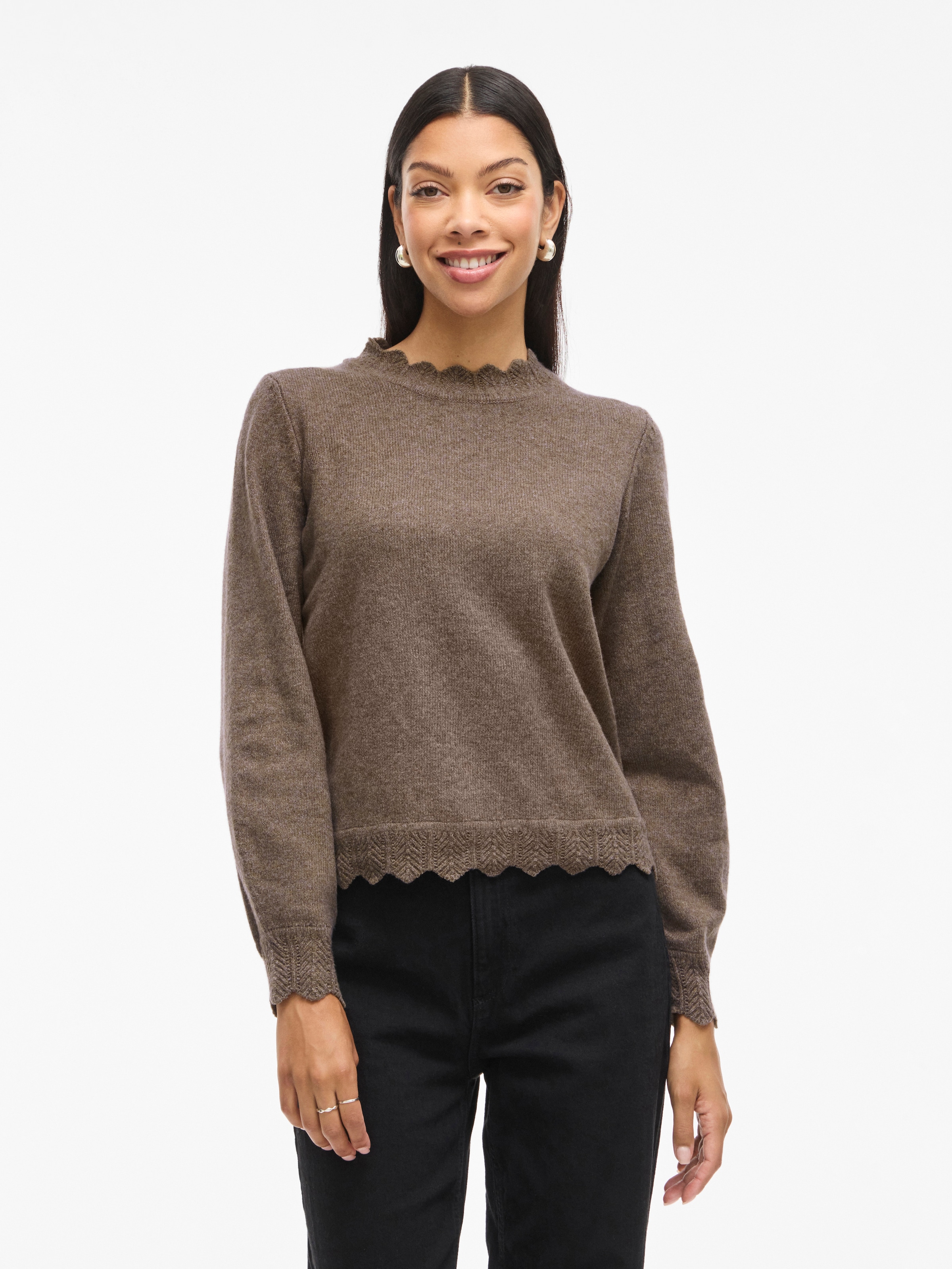 Vila Strickpullover »VINIKOLINA O-NECK L/S KNIT TOP - NOOS«