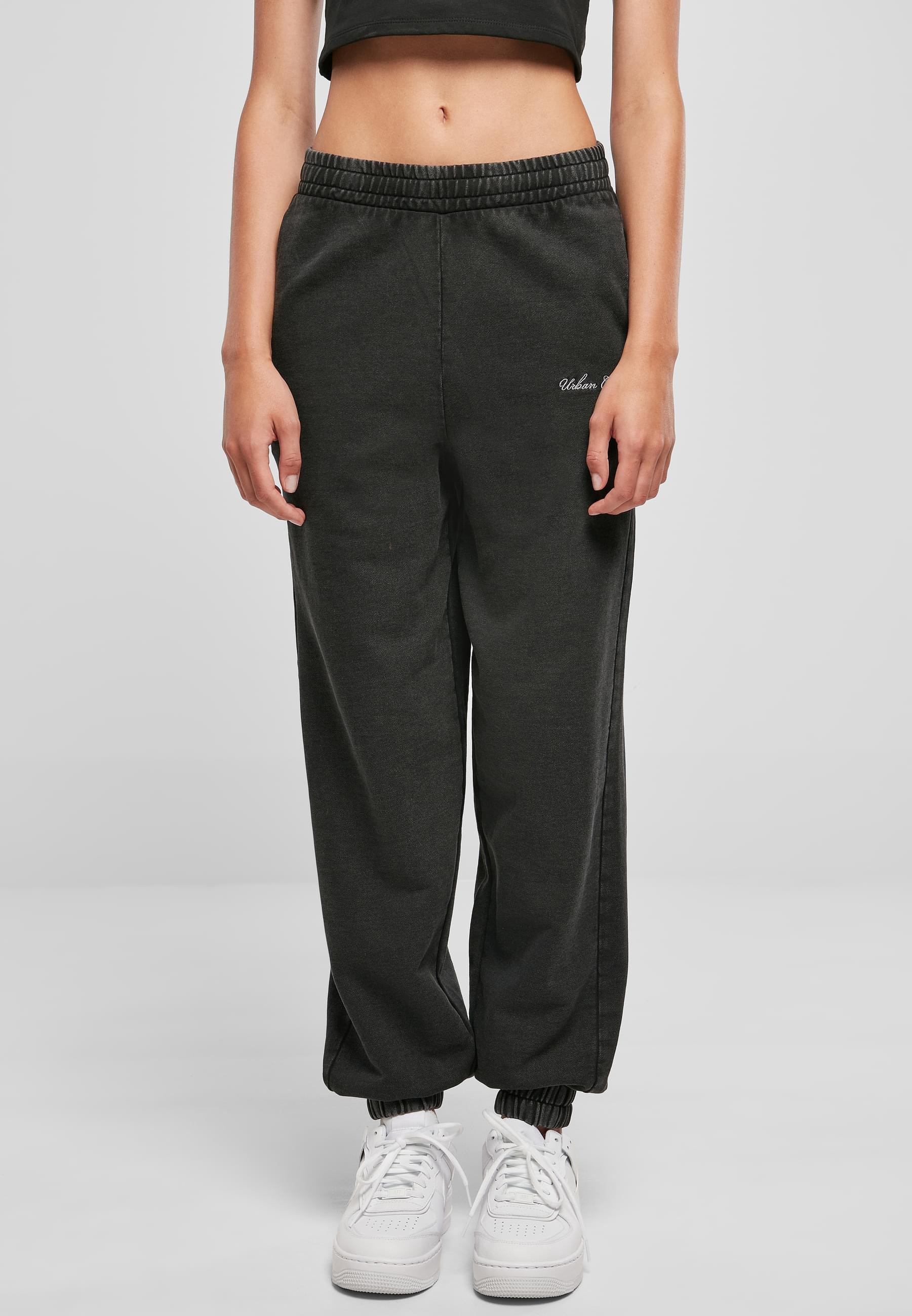 URBAN CLASSICS Jogginghose »Urban Classics Damen Ladies Small Embroidery Terry Pants«, (1 tlg.)