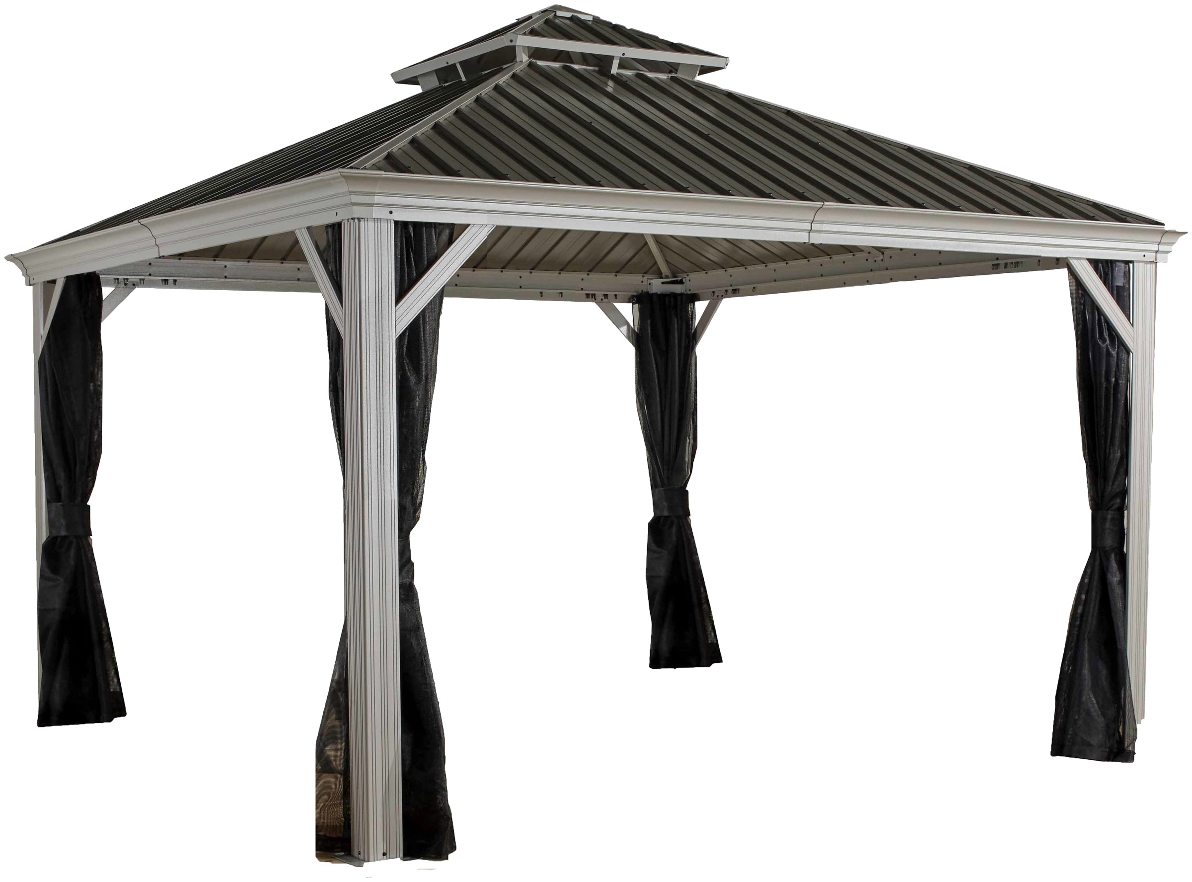 Sojag Pavillon "Gazebo Messina", (Set), BxT: 363x483 cm, mit Moskitonetzen günstig online kaufen