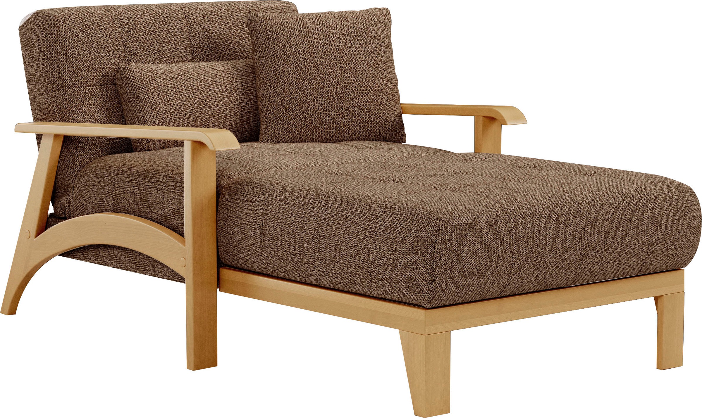 sit&more Recamiere »Billund«, Armlehnen aus eichefarbigem Buchenholz, verschiedene Bezüge und Farben