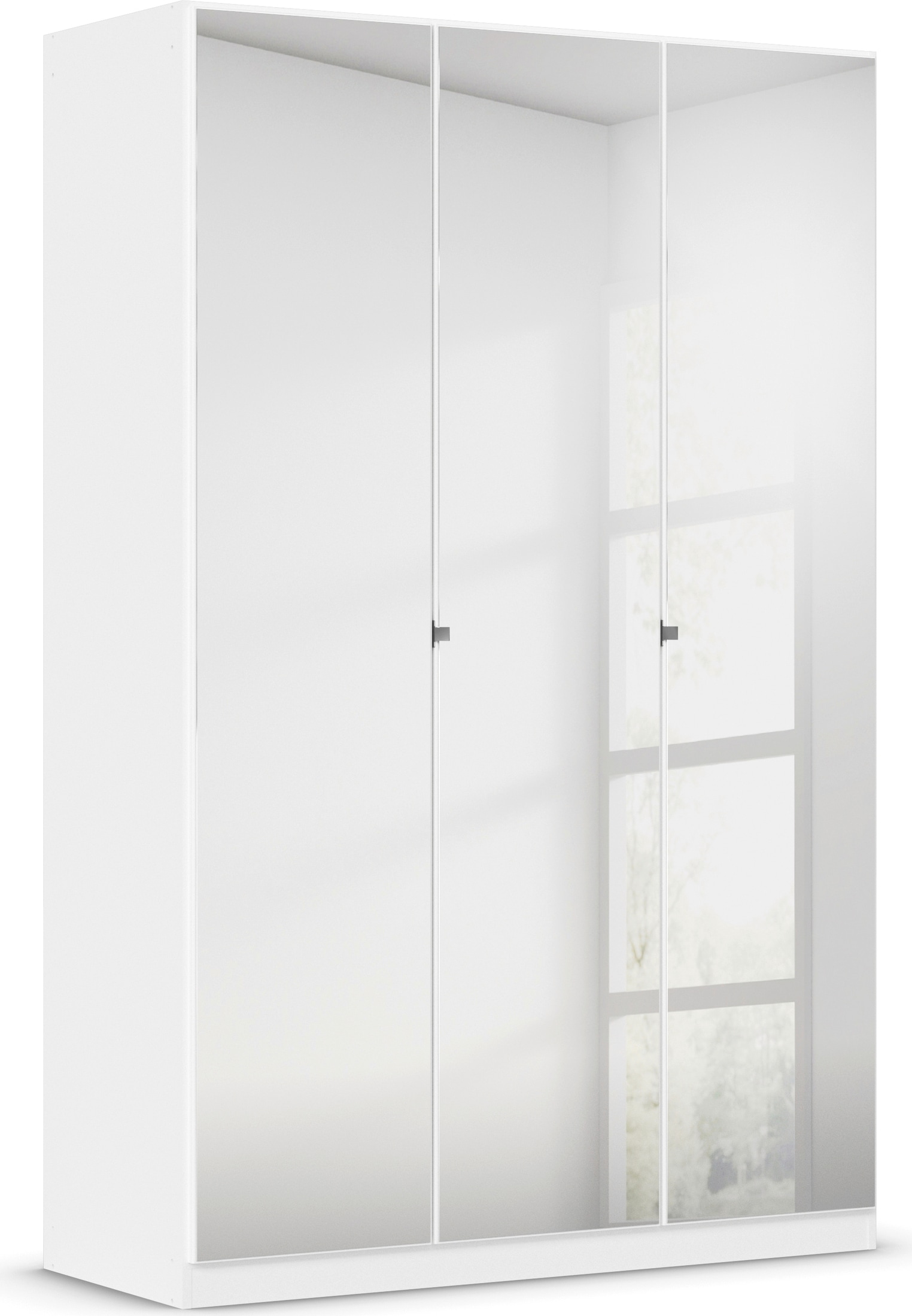 rauch "Reflect" mit Spiegelfront, inkl. praktischer Inneneinteilung und Stoffboxen-Set