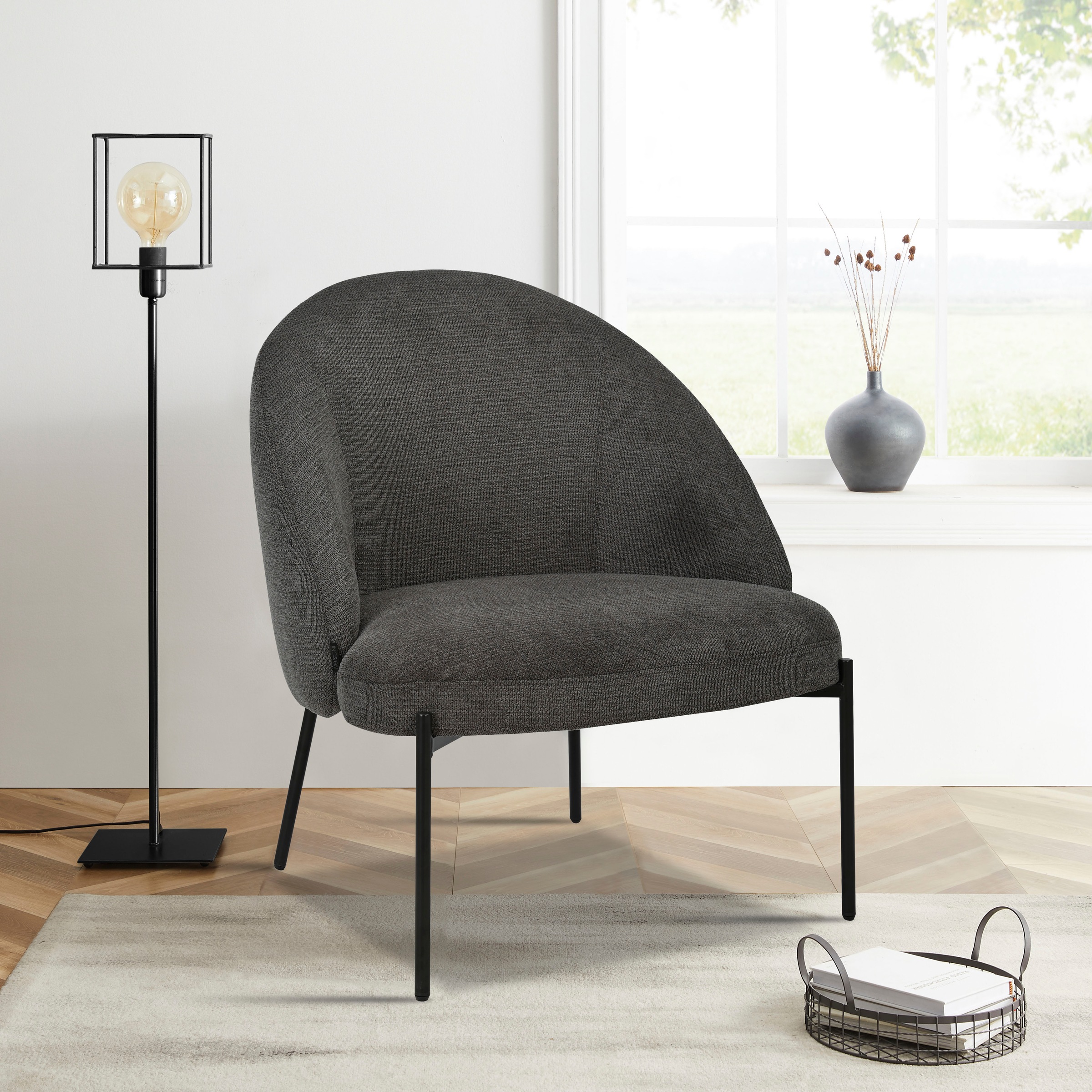 INOSIGN Loungesessel "MOVILLE Designstuhl mit filigranen Metallbeinen", Coc günstig online kaufen